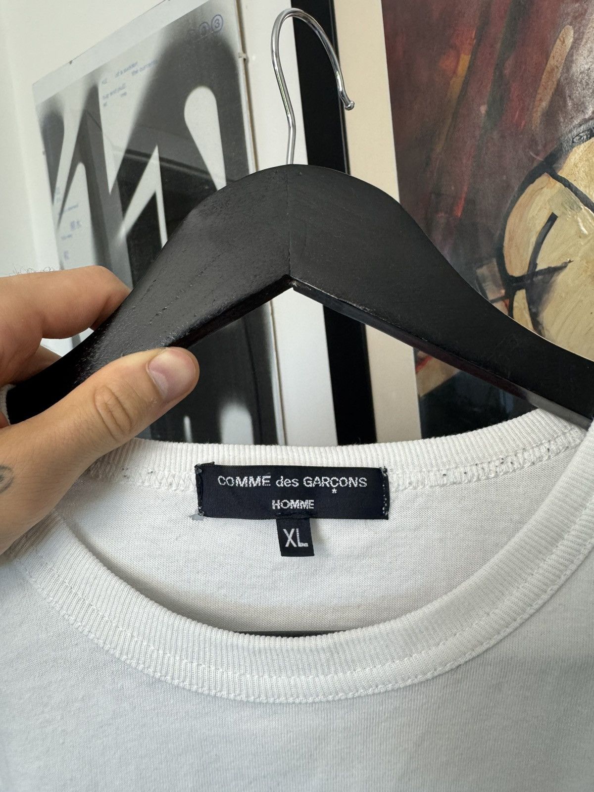 Comme des Garcons Homme CDG Comme Des Garcons Homme Mini Logo Tee Basic Japanese Size US L / EU 52-54 / 3 - 5 Thumbnail