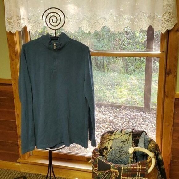 Apt. 9 Apt. 9 1/4 Zip Long Sleeve Sz. XL Teal Pullover Shirt Size US XL / EU 56 / 4 - 1 Thumbnail