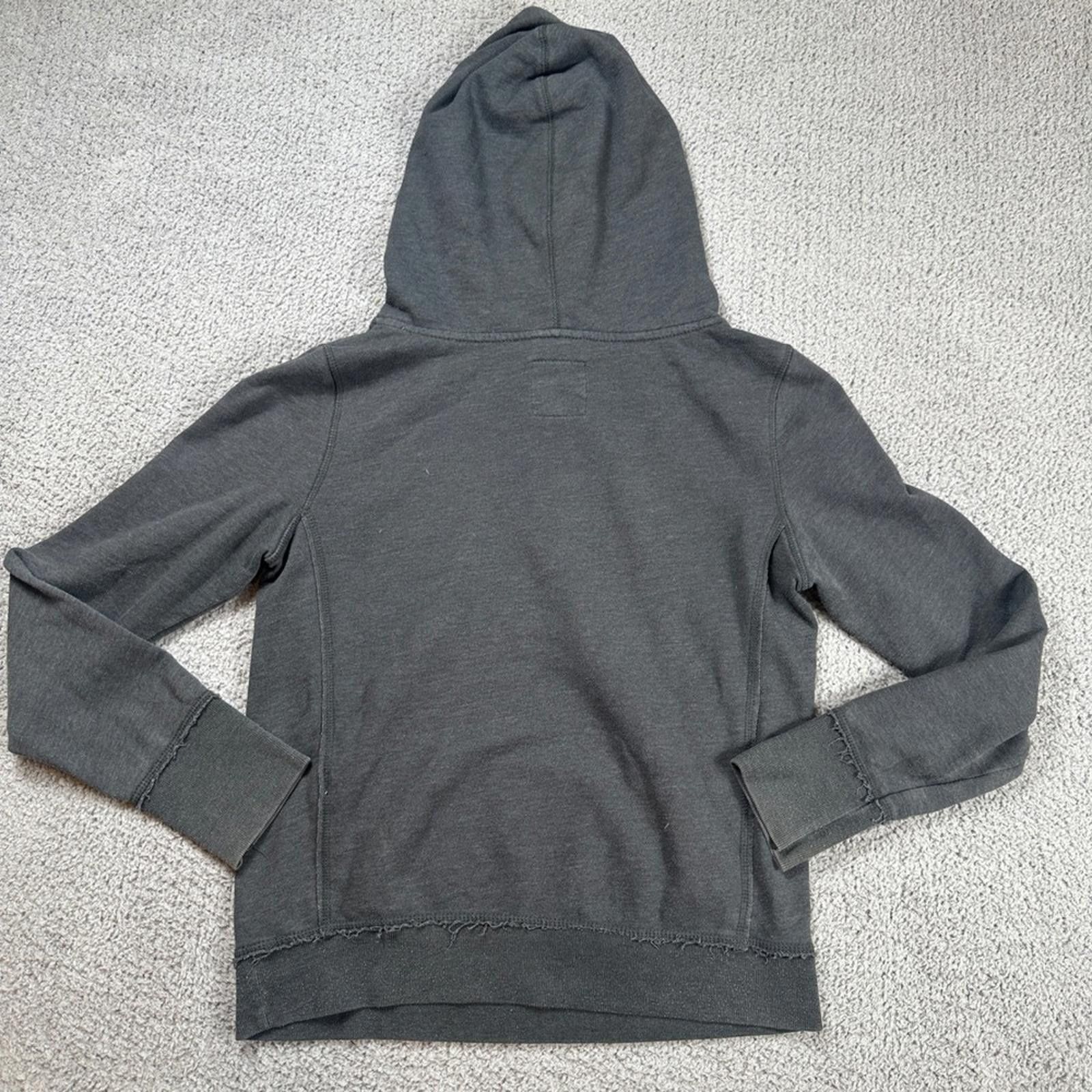 American Eagle Outfitters American Eagle Hoodie Distressed Logo Pullover Gray AEO L Size US L / EU 52-54 / 3 - 3 Thumbnail
