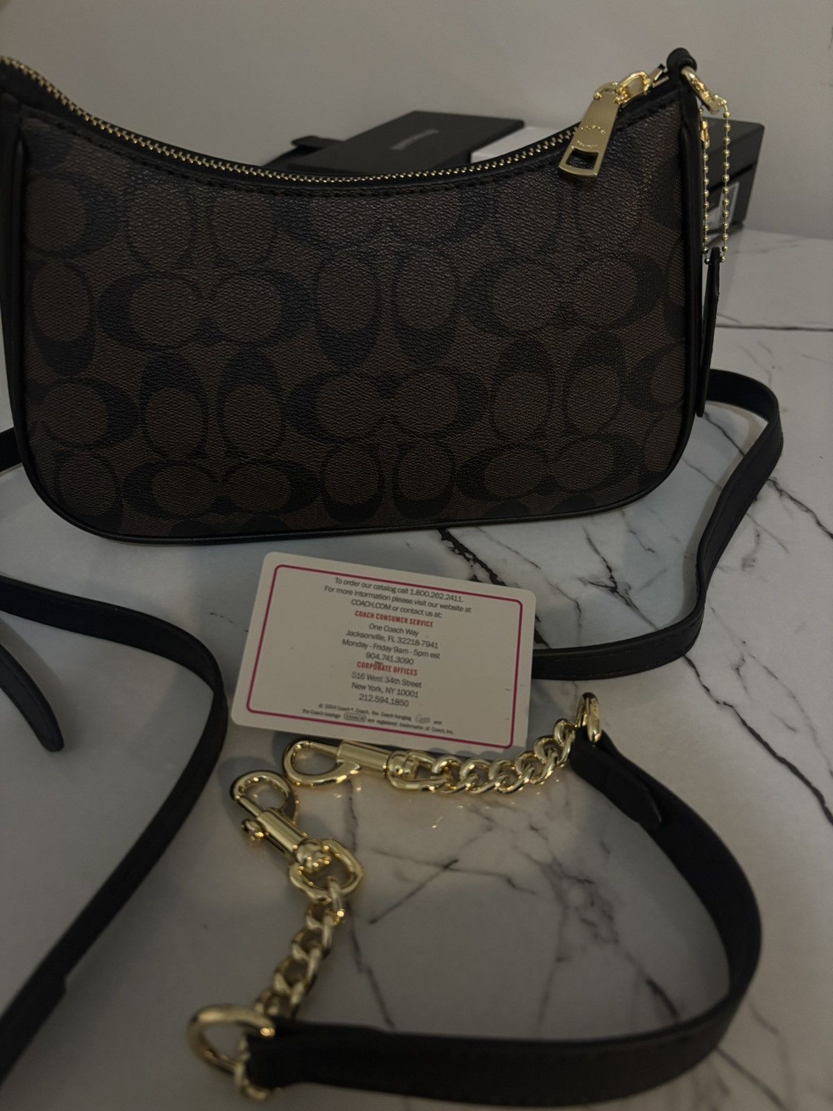 Coach Coach Signature Shoulder Bag (Brown/Black) Size ONE SIZE - 2 Thumbnail