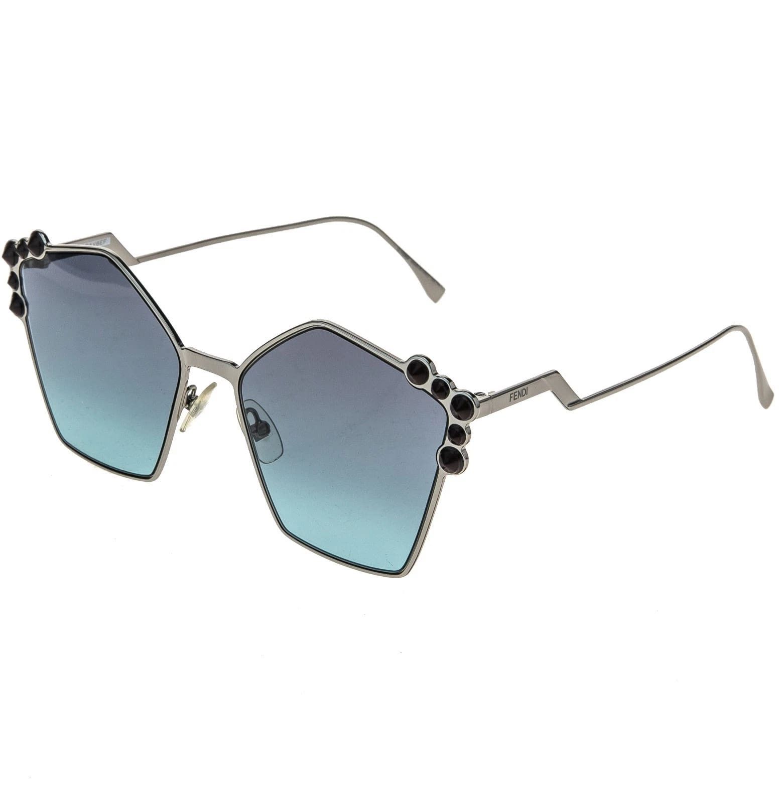 Fendi FENDI FF0261S CAN EYE 0261 Stud Geometric Metal Sunglasses Size ONE SIZE - 7 Thumbnail