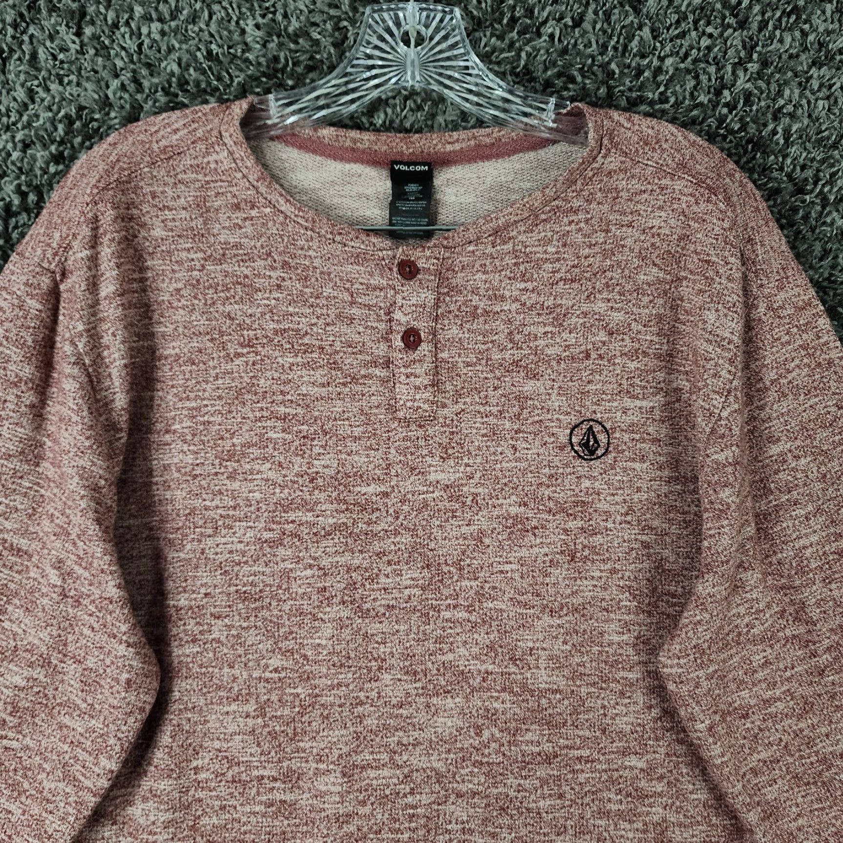 Volcom Volcom Sweater Long Sleeve Pullover Mens Size L Red Heathered Adult Mens Size US L / EU 52-54 / 3 - 3 Thumbnail