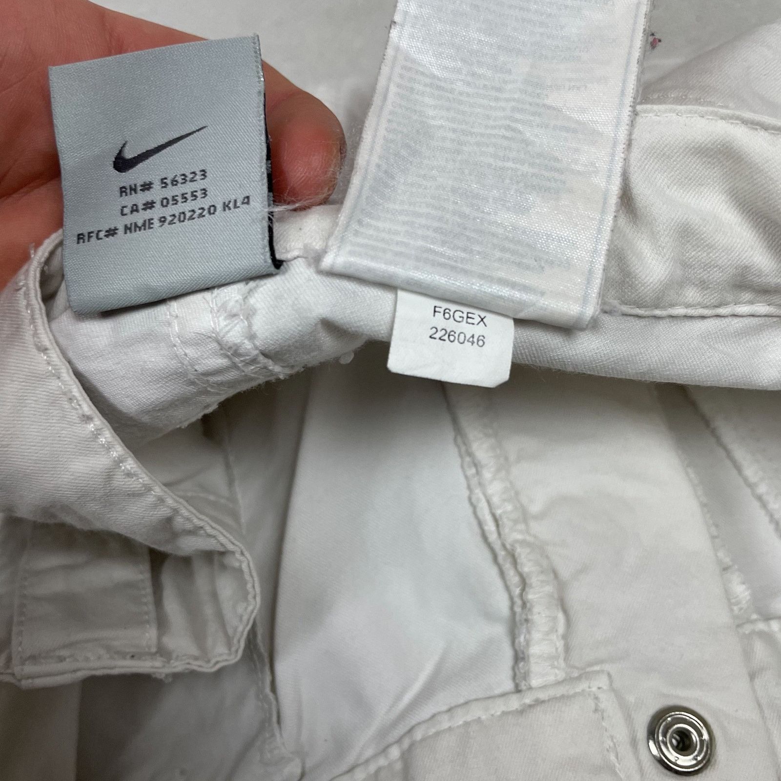 Nike Nike Dri Fit Women's White High Rise Straight Ankle Pant 10 Size 32" / US 10 / IT 46 - 8 Thumbnail