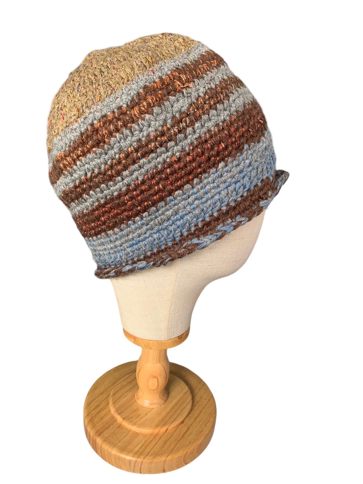Japanese Brand × Kapital × Vintage Hippies Style Crochet knitted Beanie Hats Size ONE SIZE - 4 Thumbnail