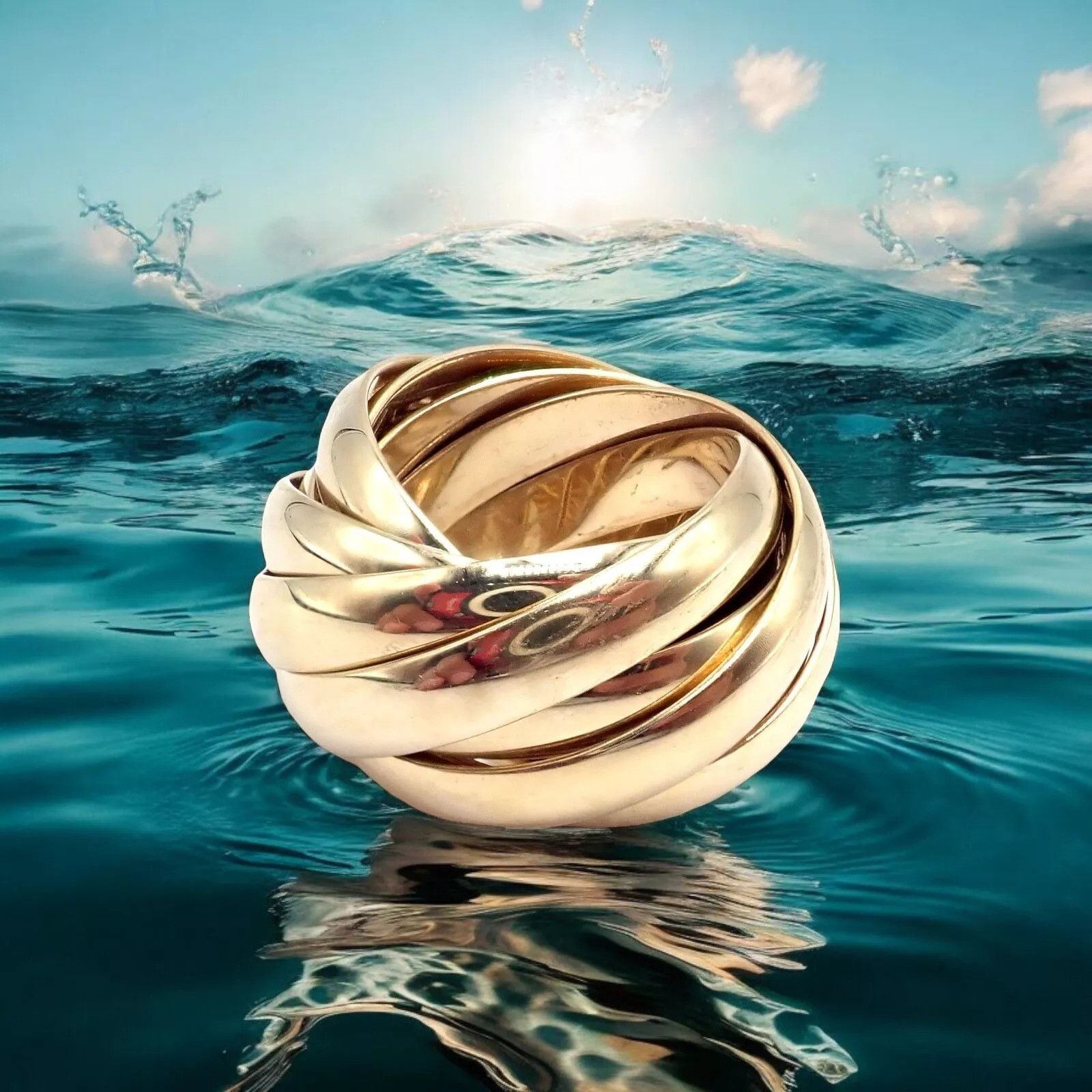 Tiffany & Co. Tiffany & Co Gold 9 Row Melody Calife Picasso Ring 5 Size ONE SIZE - 2 Thumbnail