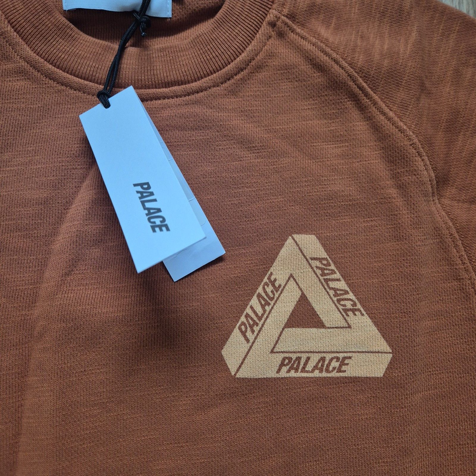 Palace Palace Tri-Ferg Slub Crew Small Rust Brand New FW22 Size US S / EU 44-46 / 1 - 3 Thumbnail