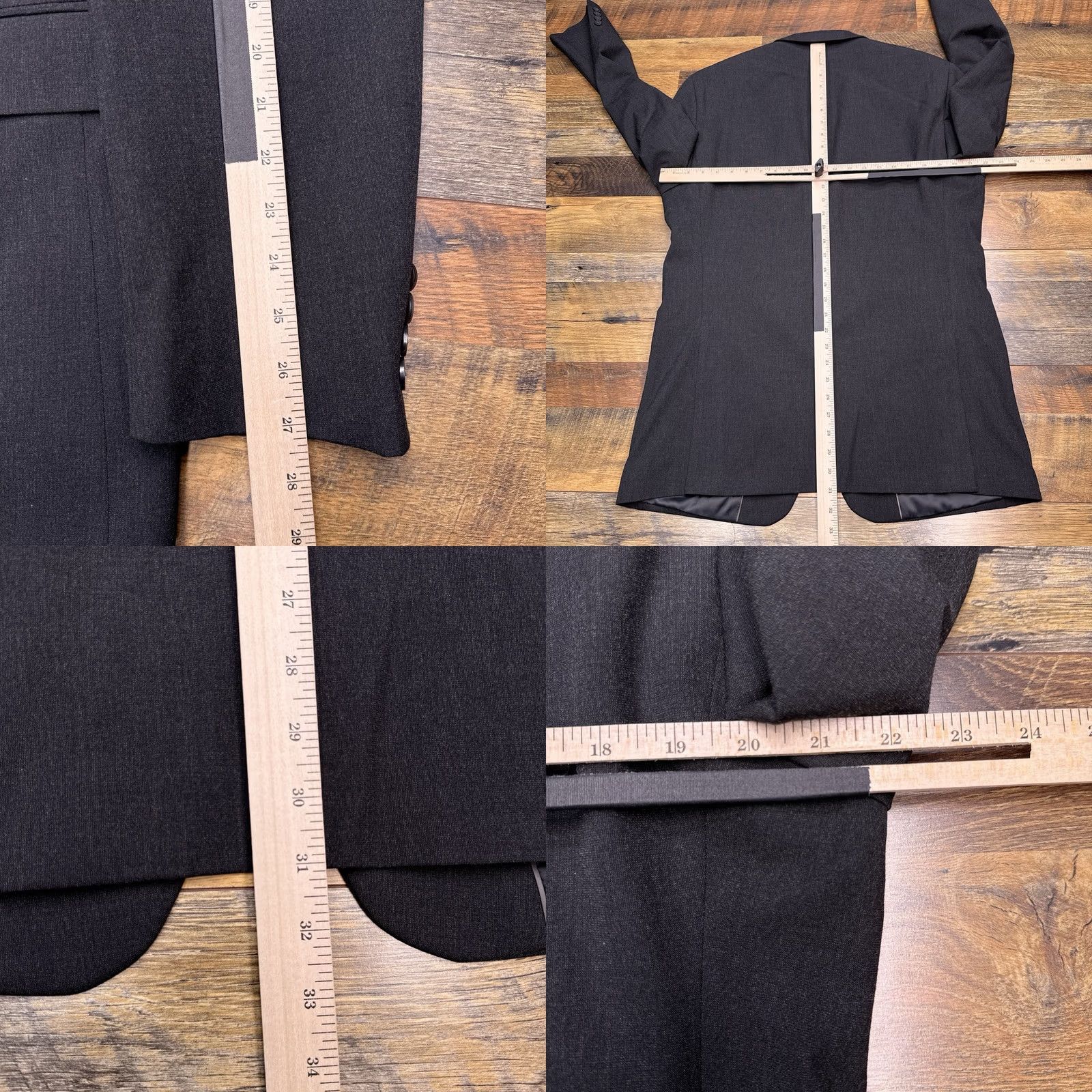 Van Heusen Van Heusen Flex Suit 42 Long Gray Pants 36x32 Stretch 2 Piece - 42" Jacket Sleeve Button Style 4-Button Size 42R - 9 Thumbnail