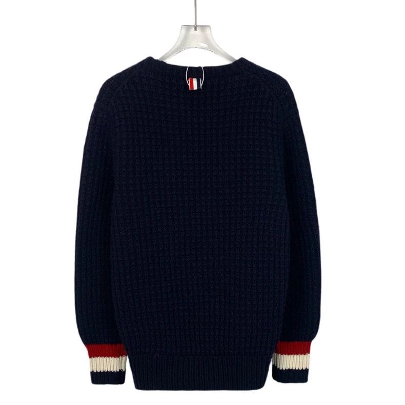 Thom Browne Thom Browne size2 Long sleeve knit sweater with wool round Size US M / EU 48-50 / 2 - 2 Thumbnail