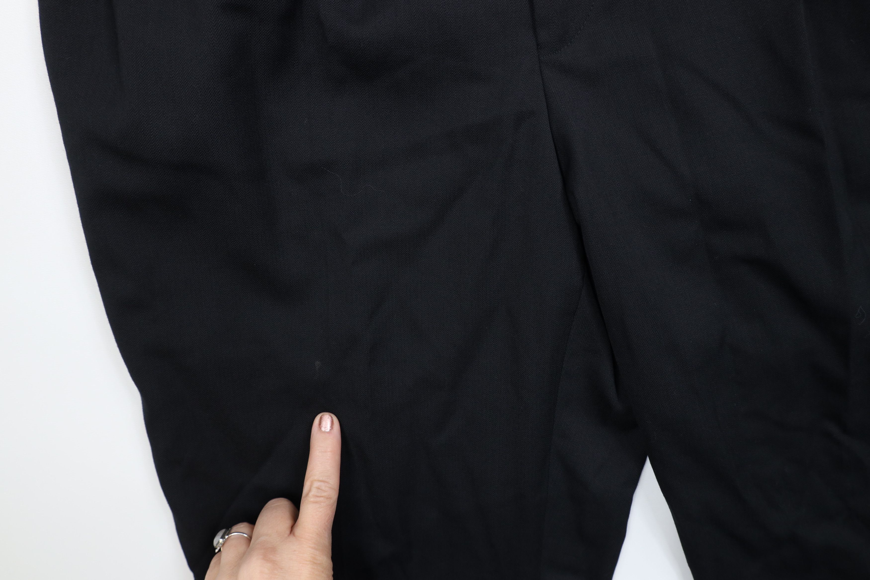 Vintage Vintage 90s Streetwear Worsted Wide Leg Chino Pants Black Size US 36 / EU 52 - 5 Thumbnail