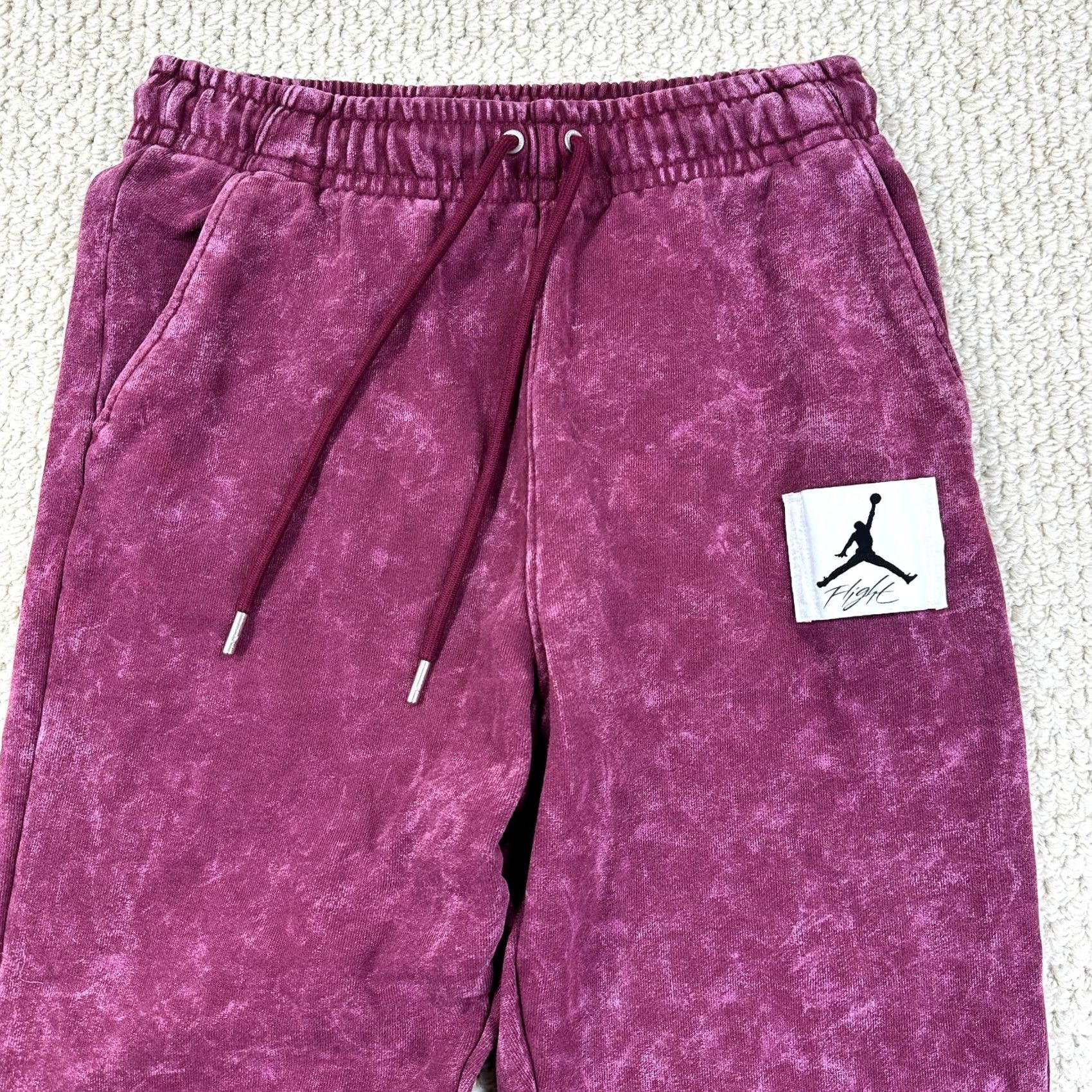 Nike Nike Jordan Essentials Tracksuit Mens S Burgundy Washed Fleece Sweatsuit Set Size US 29 - 4 Thumbnail