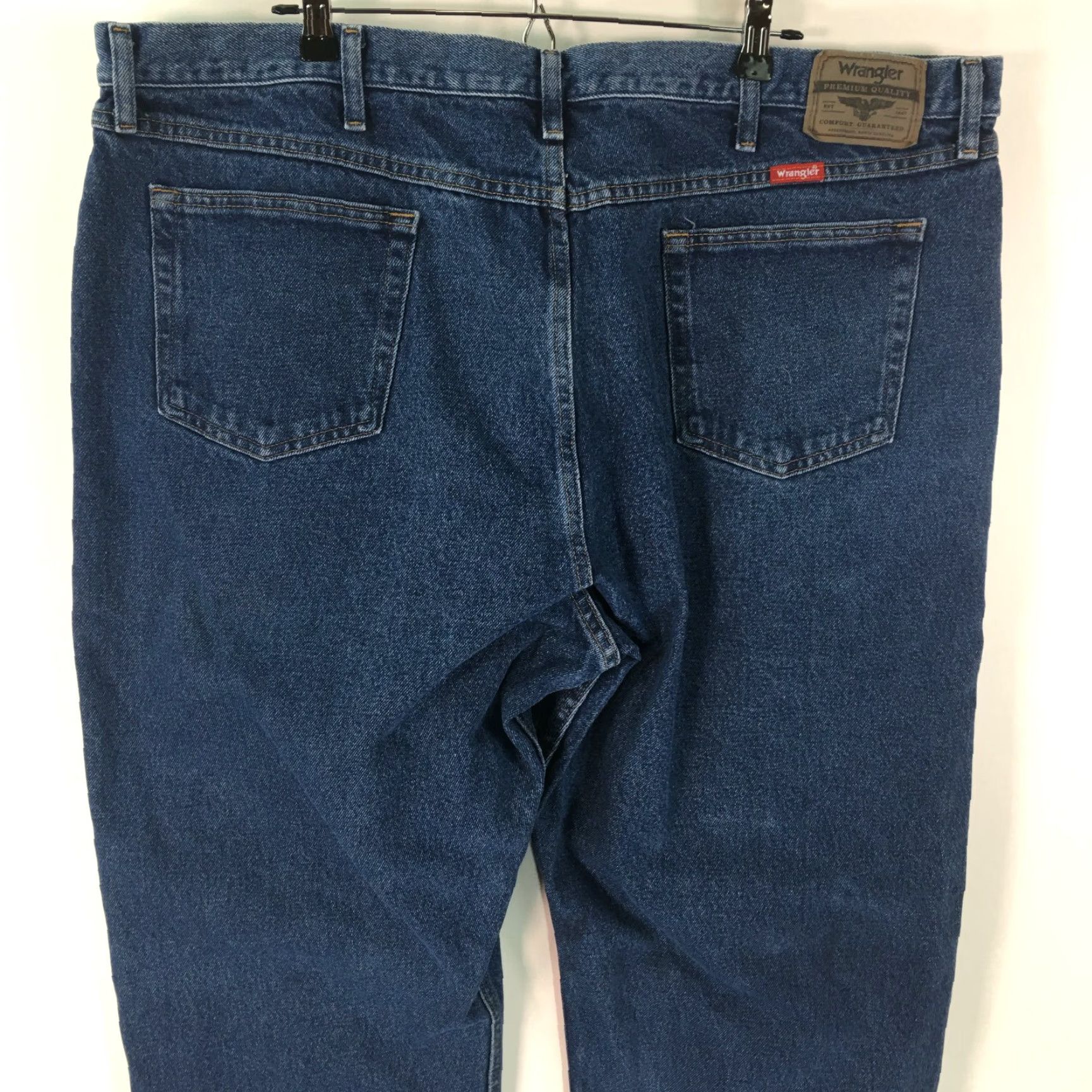 Wrangler Wrangler Jeans Mens Regular Fit Blue Denim 46x30 Flat Front 5-Pocket Denim Jeans Vintage No Size US 30 / EU 46 - 4 Thumbnail
