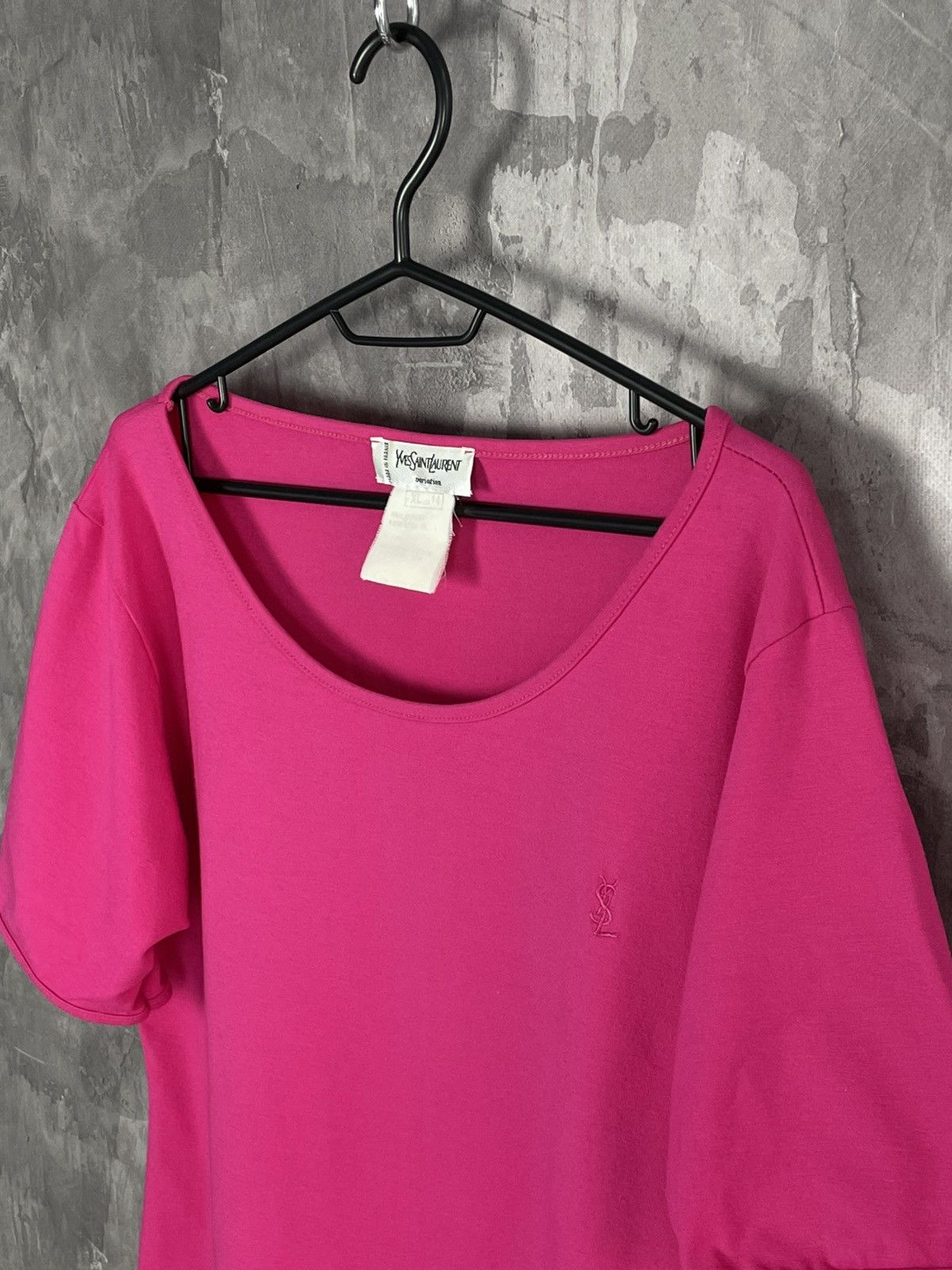 Vintage × Yves Saint Laurent YSL Yves Saint Laurent Luxury Pink Glamour Y2K T shirt 90s Size XL / US 12-14 / IT 48-50 - 7 Thumbnail