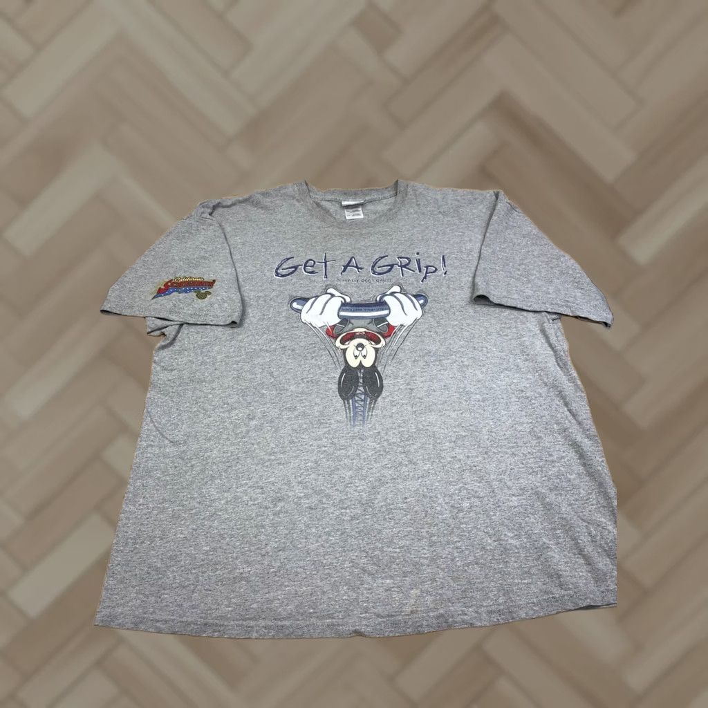 Disney Vintage Disnet Get a Grip Shirt Men 2XL Gray California Screamin' 13404 Size US XXL / EU 58 / 5 - 1 Thumbnail