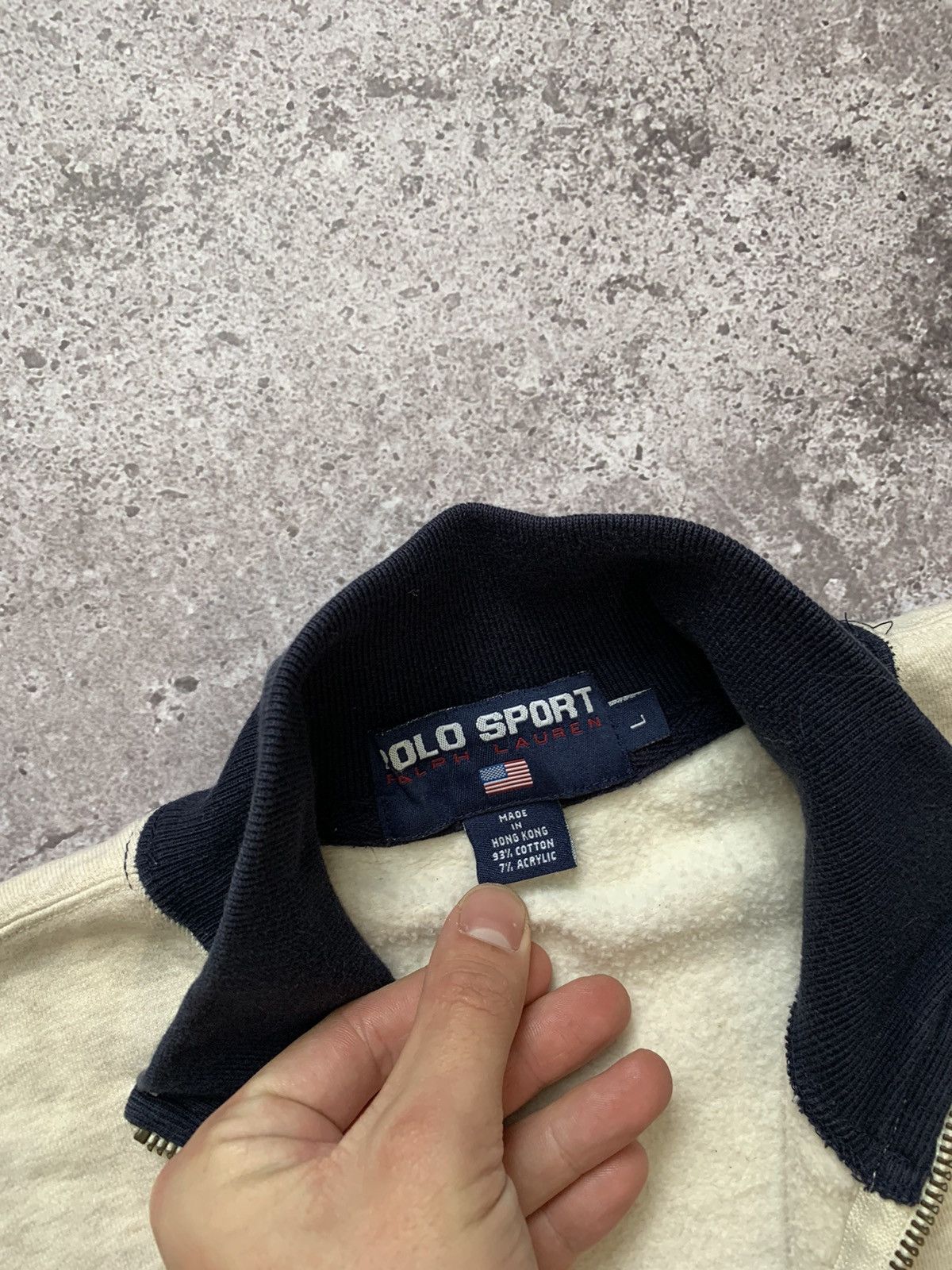 Lo Life × Polo Ralph Lauren × Ralph Lauren Sport Vintage 90s Polo Ralph Lauren USA Flag logo sweatshirt Size US L / EU 52-54 / 3 - 3 Thumbnail
