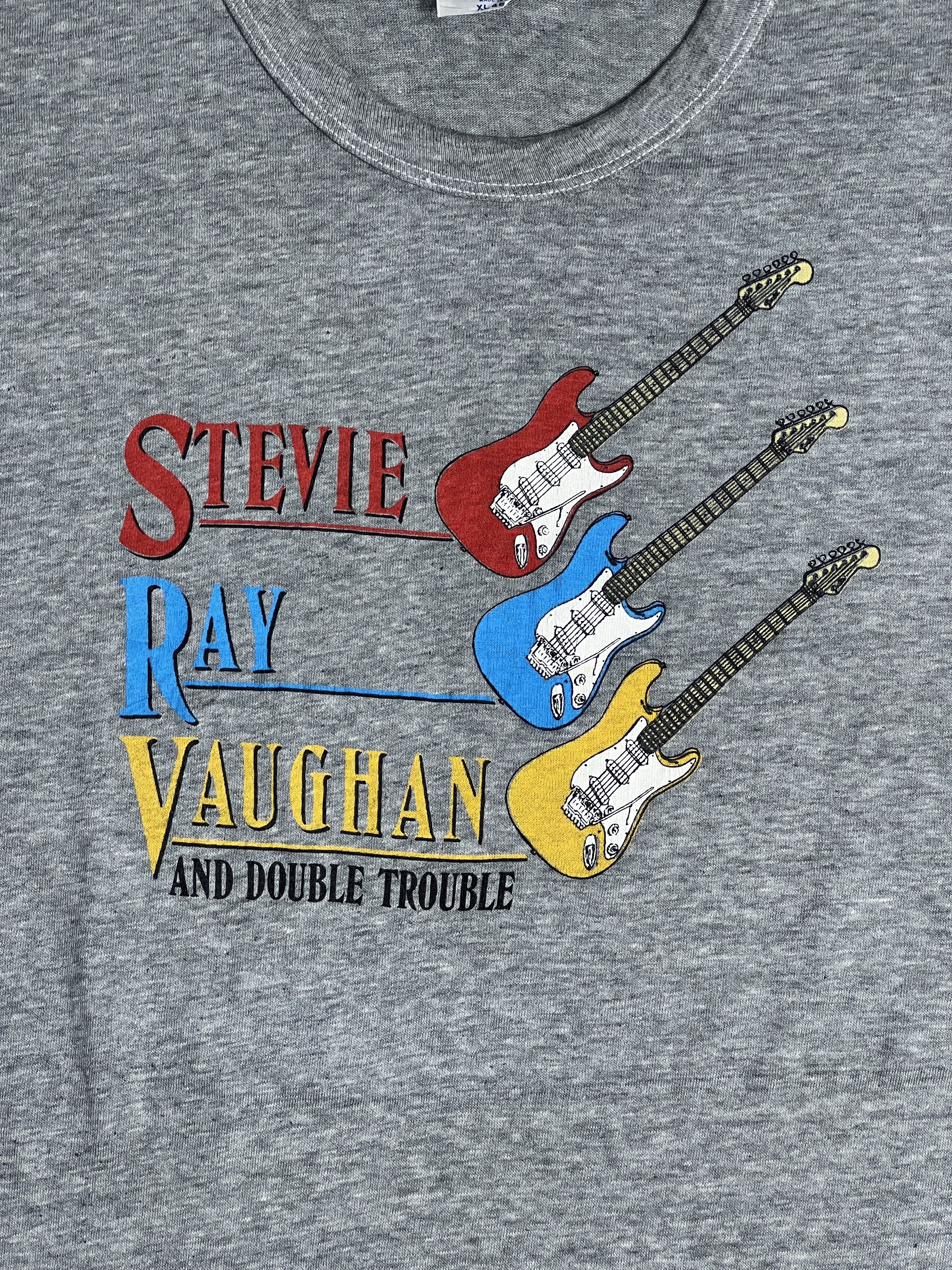 Band Tees Vintage 80s SRV and Double Trouble Band Tee (XL) GTME198 Size US XL / EU 56 / 4 - 2 Thumbnail