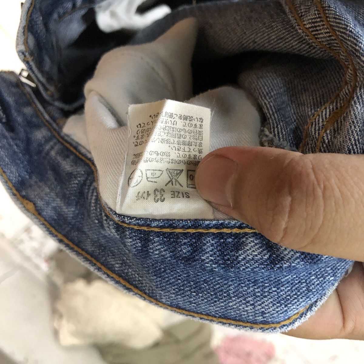 Levi's Levis Strauss & Co Blue vintage faded Jeans Pants #7311 Size US 33 - 22 Thumbnail