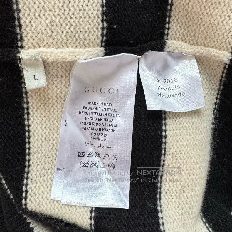 Gucci Gucci Black and white colour-blocked striped Snoopy printe Size US L / EU 52-54 / 3 - 4 Thumbnail
