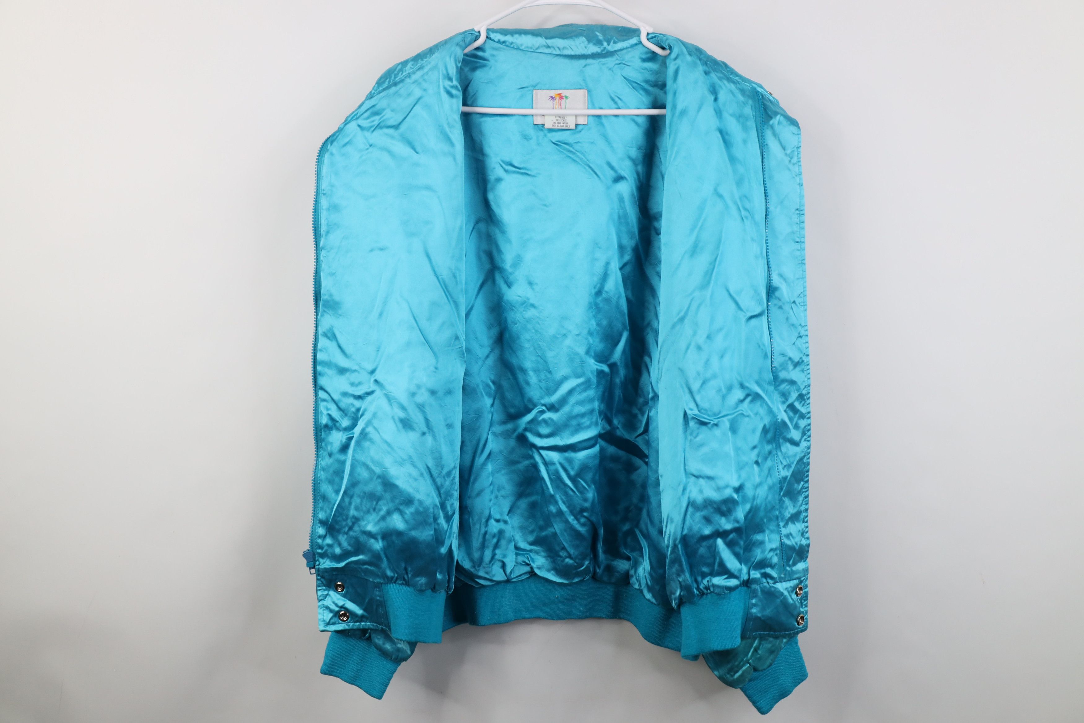 Vintage Vintage 90s Streetwear Casino Satin Bomber Jacket Blue USA Size US XXL / EU 58 / 5 - 9 Thumbnail