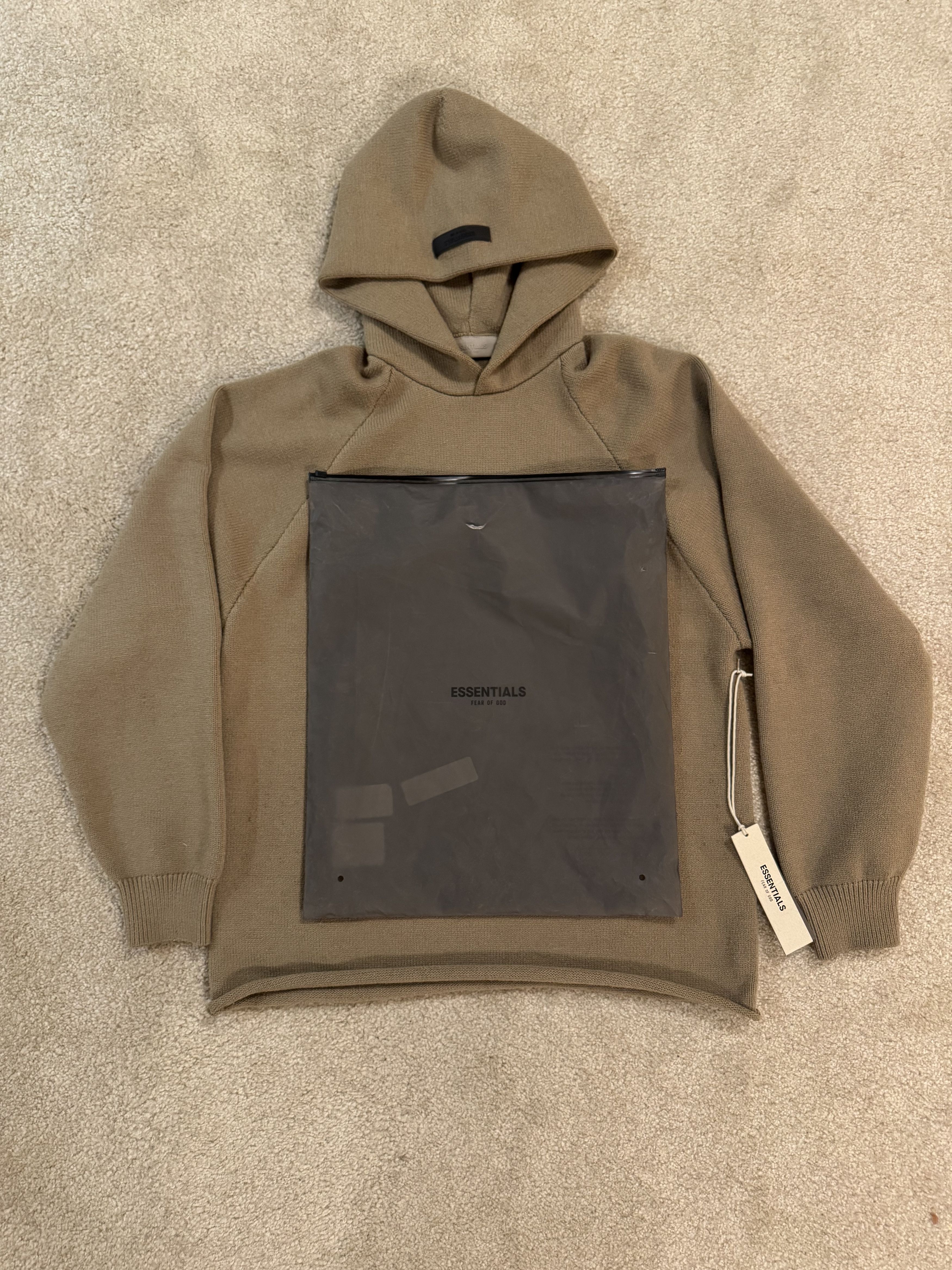 Fear of God Fear of God Essentials Knit Hoodie “Oak” Size US XS / EU 42 / 0 - 2 Thumbnail