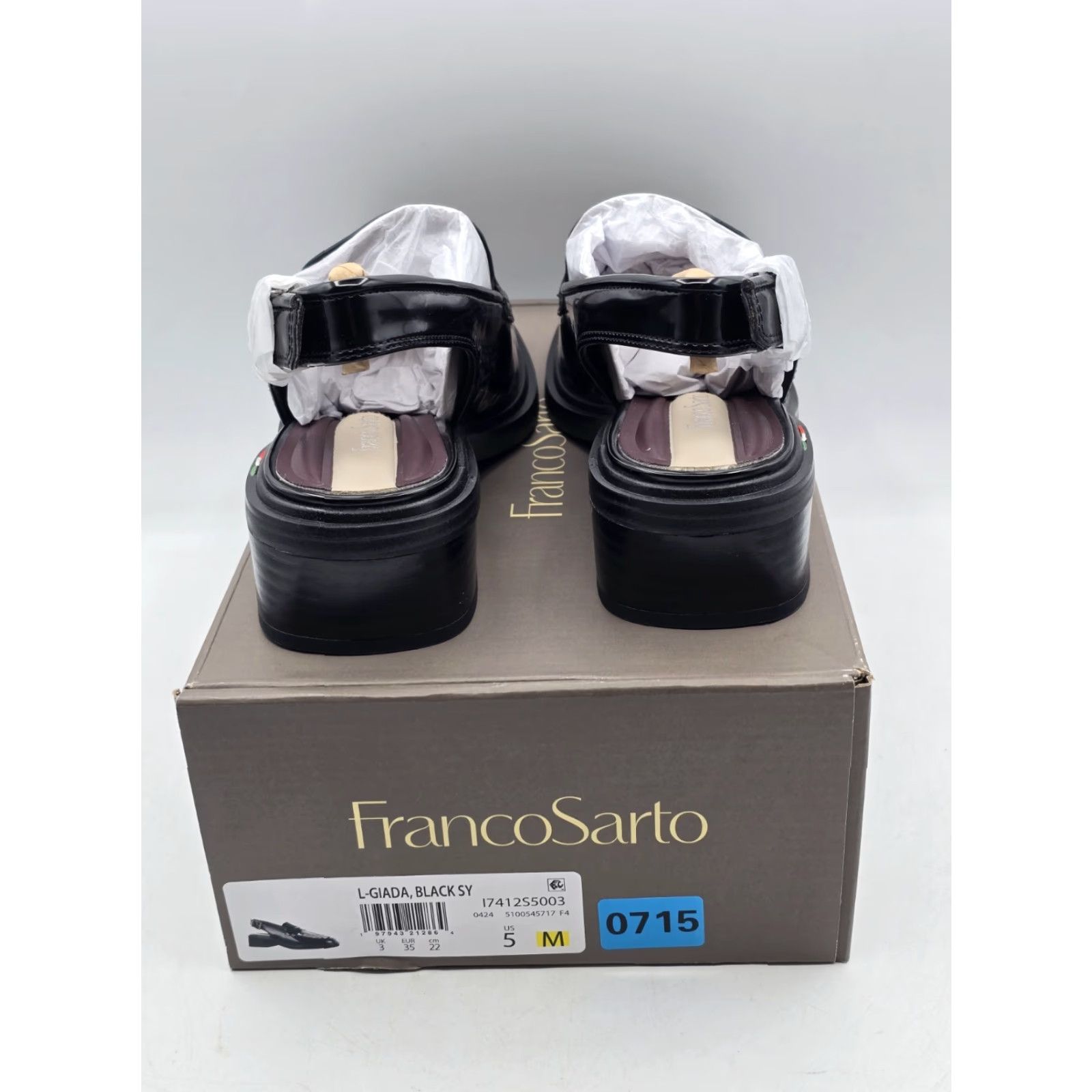 Franco Sarto Franco Sarto NIB Women’s Giada Slingback Loafer - Black/Snake - Size 5M - M Size US 5 / IT 35 - 6 Thumbnail