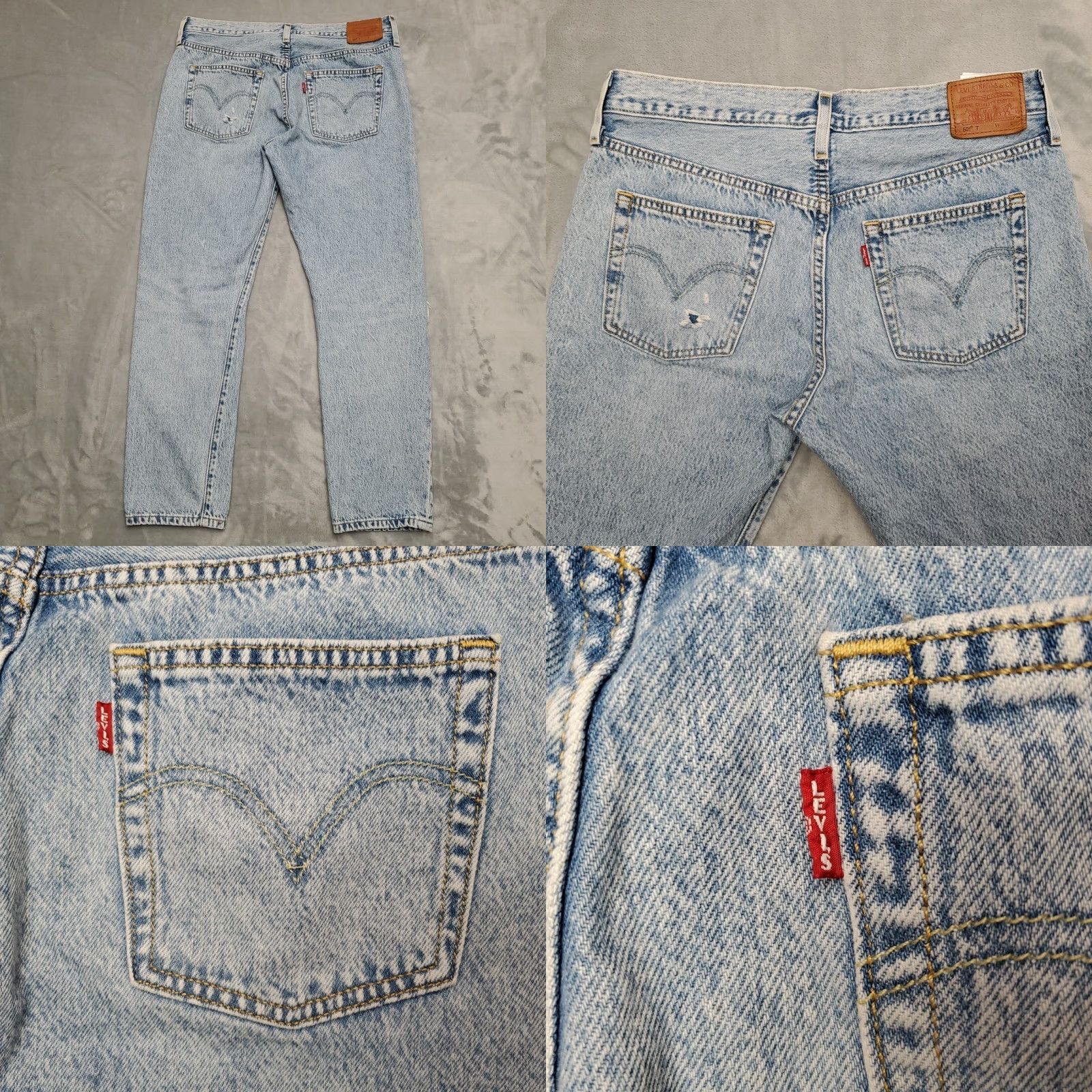 Denime VINTAGE Levis Premium Jeans 501 Blue 29x28 31x27 Denim Straight Leg Button Fly Mens Jeans Regular 501 Size US 29 - 8 Thumbnail