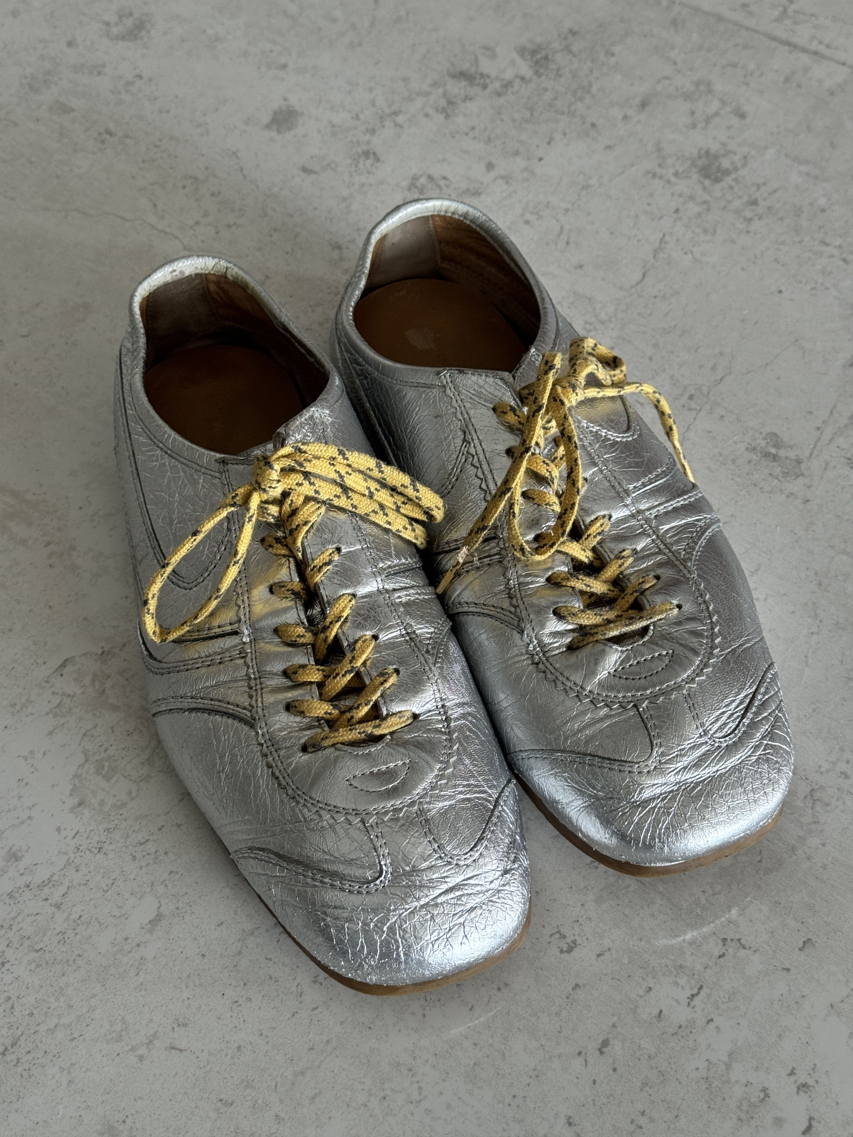 DVN Metallic Silver Marathon Sneakers