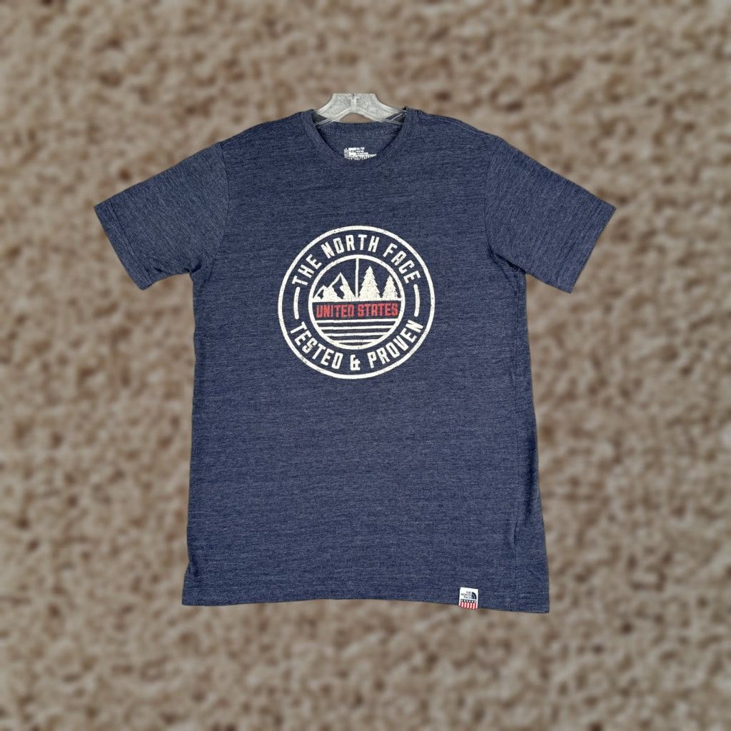 The North Face The North Face Shirt Men’s M Blue Polyester Blend Logo Crew Neck Short Sleeve USA Tested & Proven T-Shirt Size US M / EU 48-50 / 2 - 1 Thumbnail
