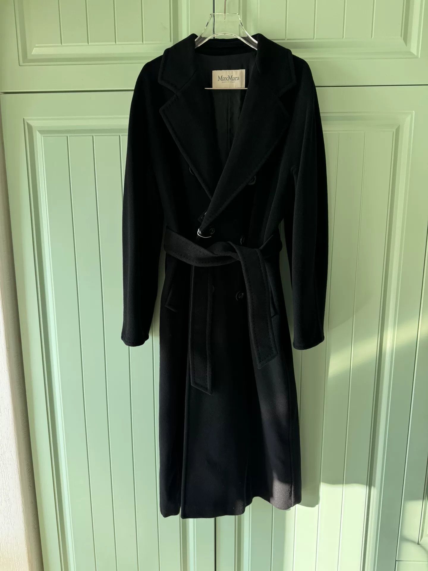 Max Mara MaxMara 101801 Black Wool Coat Size S / US 4 / IT 40 - 1 Thumbnail