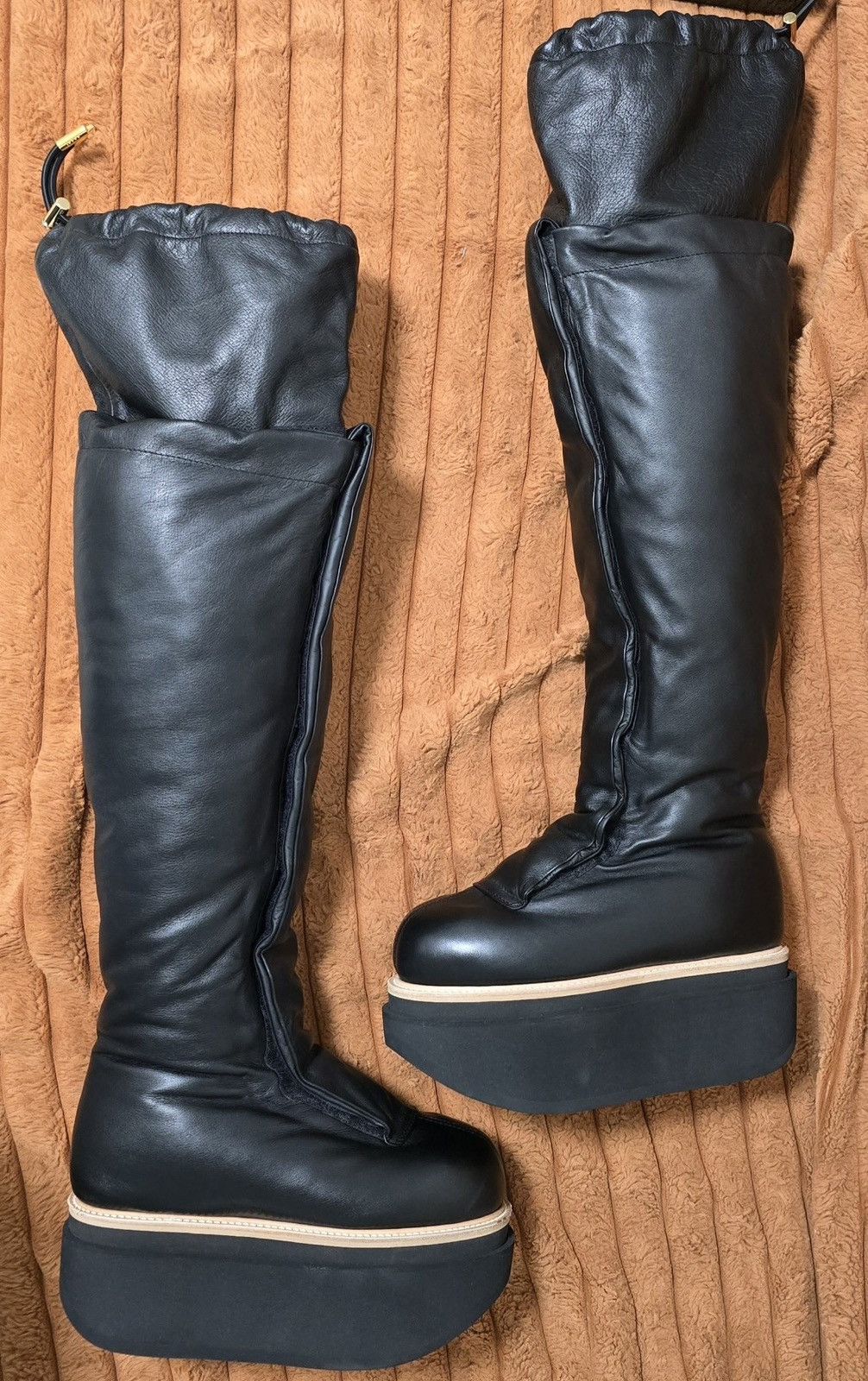 Sacai Sacai Leather Over The Knee Platforms Boots Size eu 39 Size US 9 / IT 39 - 1 Thumbnail