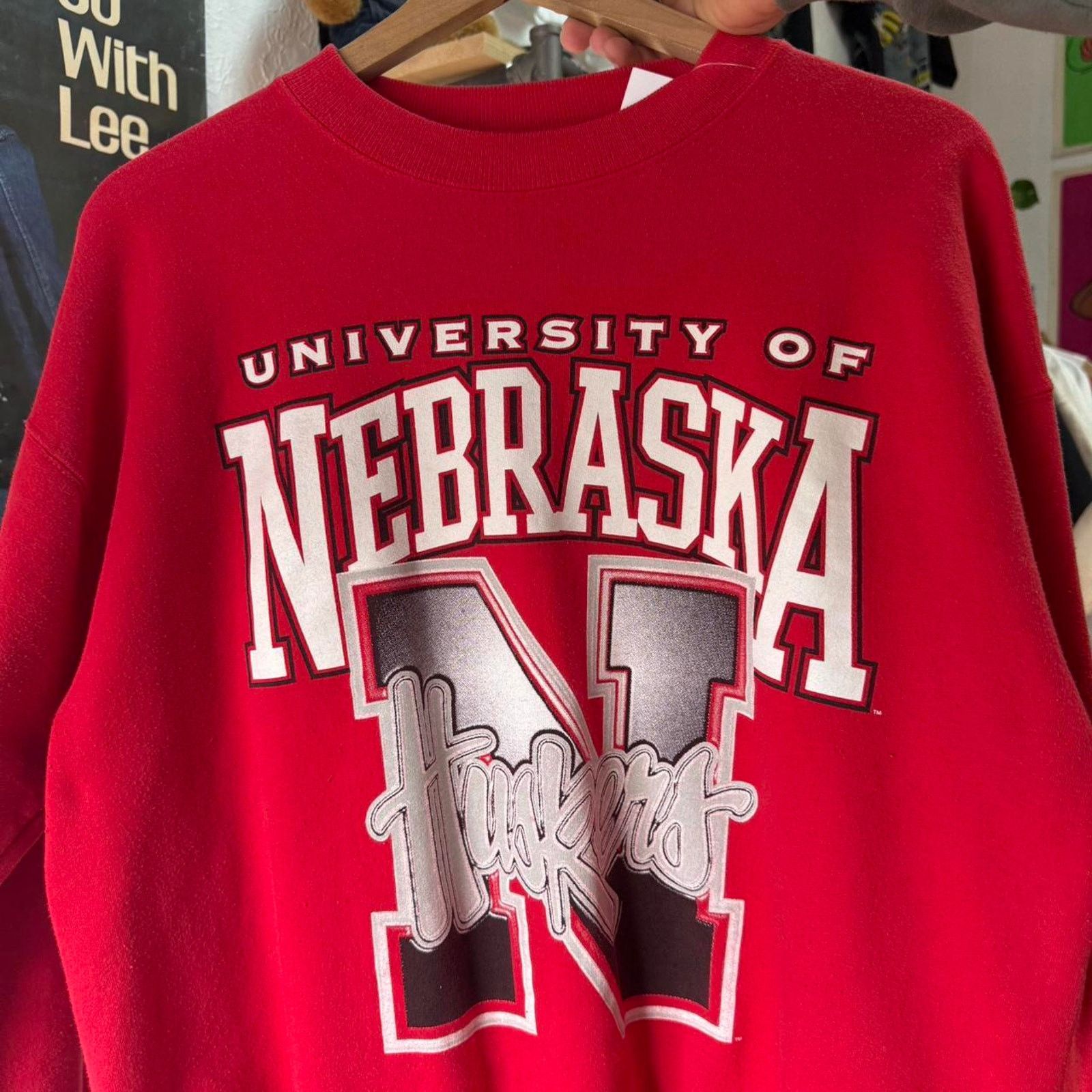 Vintage Vintage 90s Nebraska Huskers Big N Football Crewneck Size US L / EU 52-54 / 3 - 3 Thumbnail