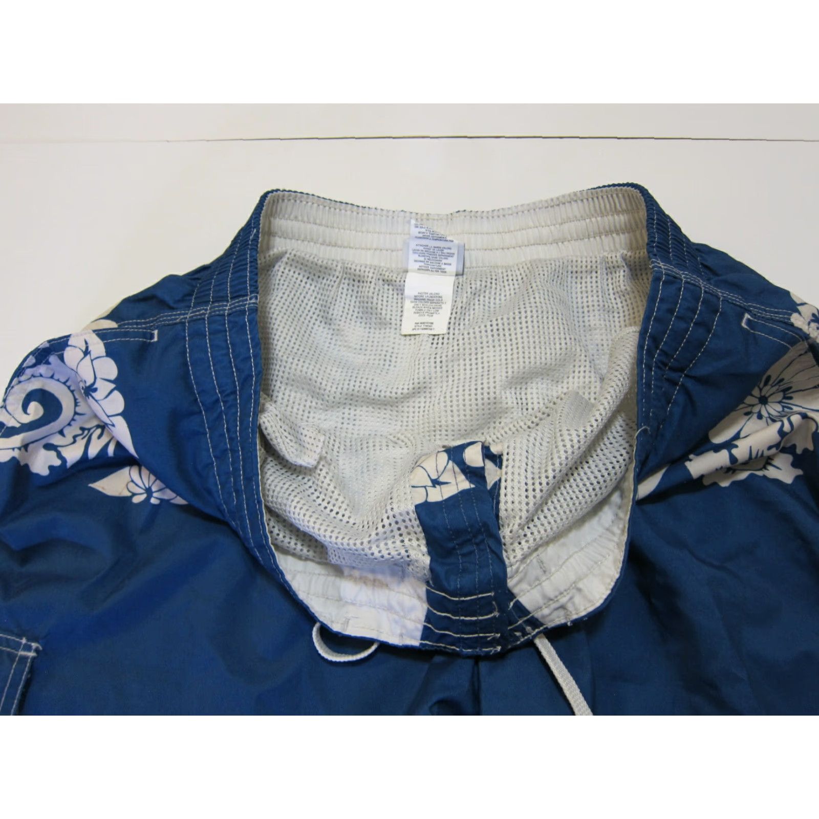 Speedo Speedo Blue White Hawaiian Floral Lined Swim Board Shorts Men XL Size US 36 / EU 52 - 7 Thumbnail