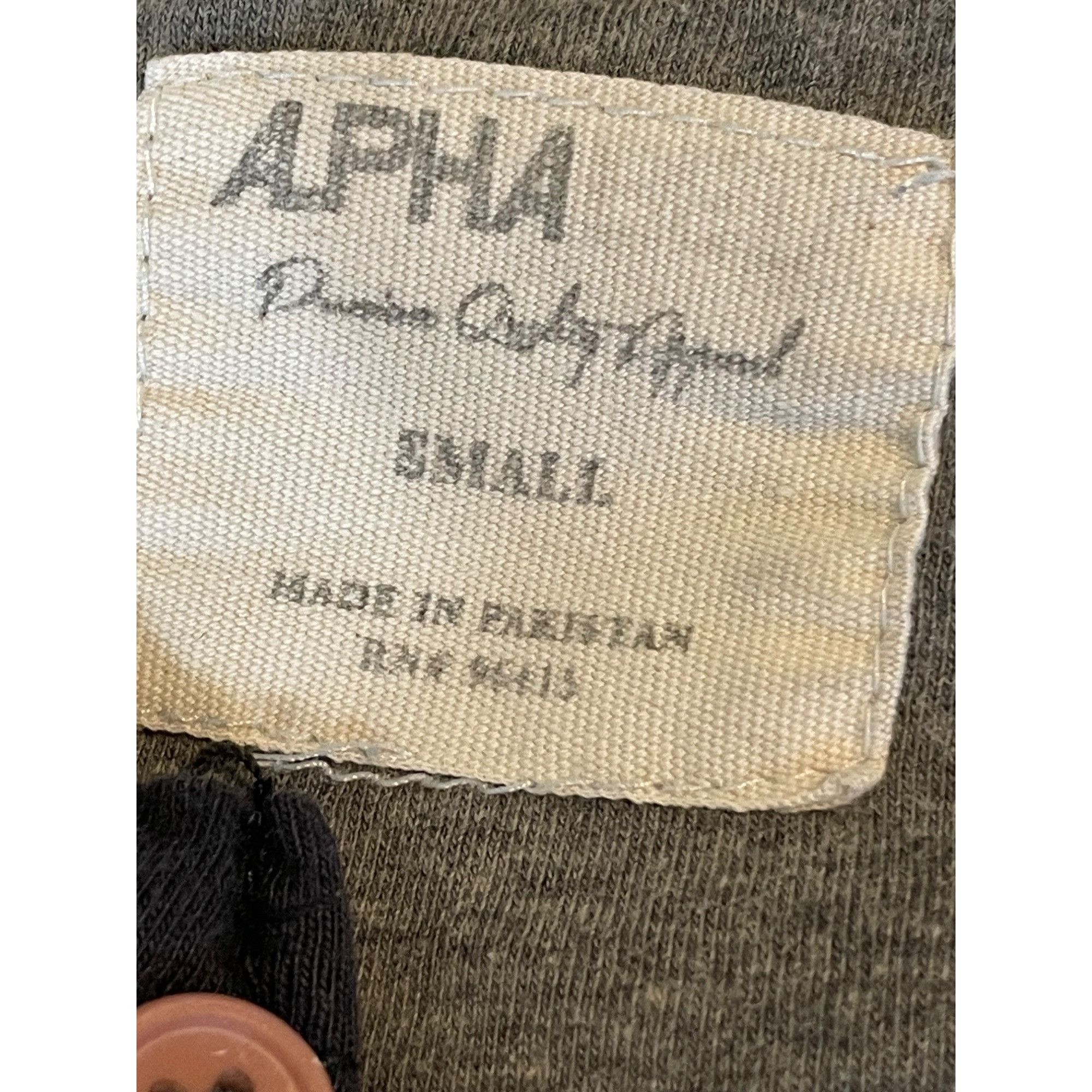 Other Alpha Mens Raglan Henley T-Shirt Small Gray & Black Size US S / EU 44-46 / 1 - 5 Thumbnail