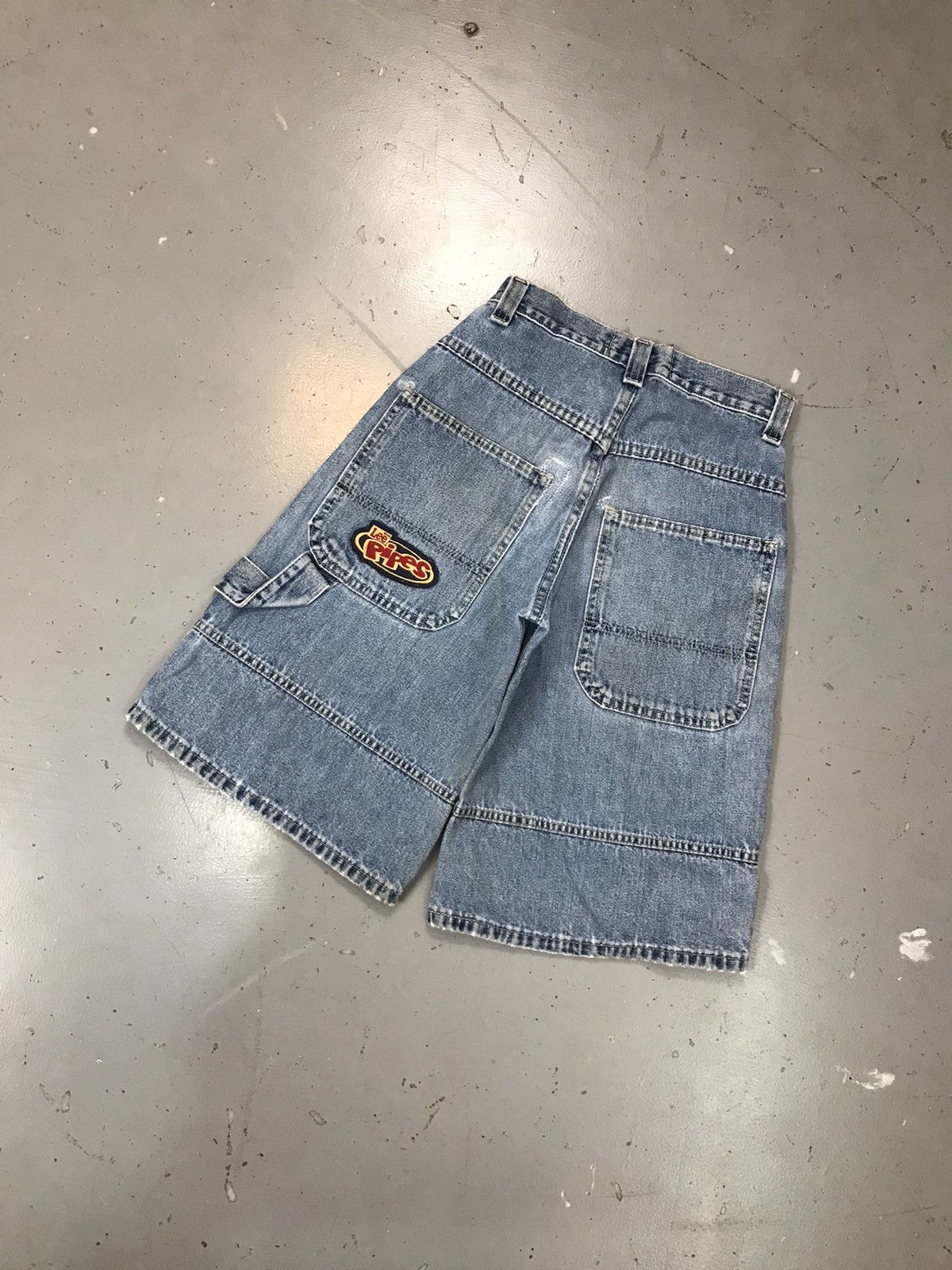 Lee Vintage pipes big pockets logo patched denim short Size 24" / US 00 / IT 34 - 10 Thumbnail