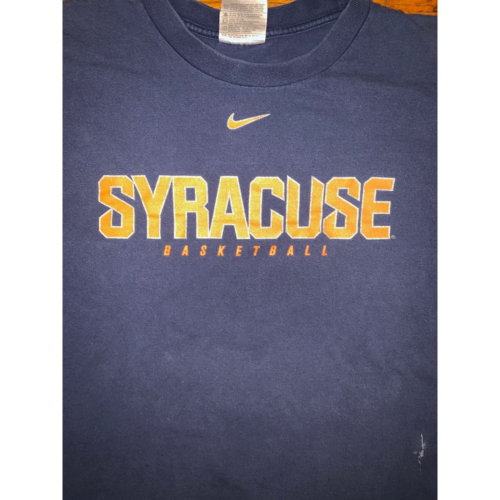 Nike × Vintage Nike Syracuse Elite Basketball Tee XL Navy Blue Team Nike Size US XL / EU 56 / 4 - 2 Thumbnail