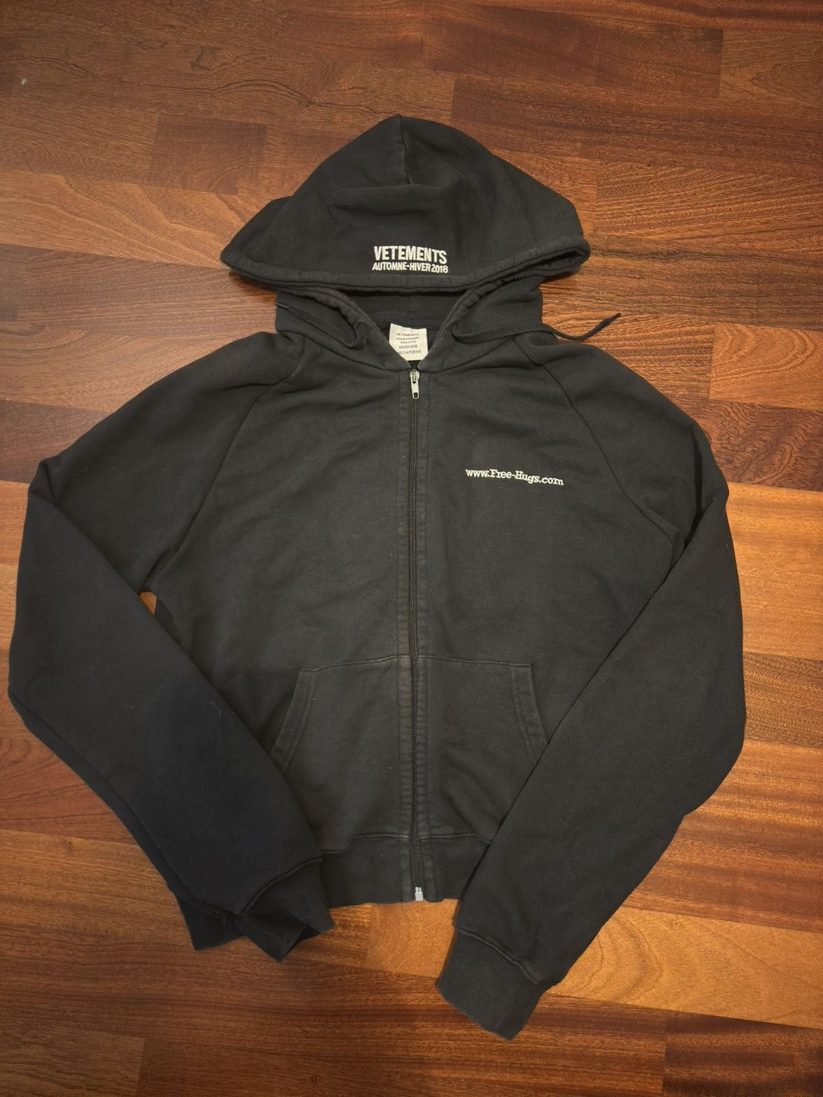 Vetements Vetements Free Hugs Zip-Up Hoodie | Grailed