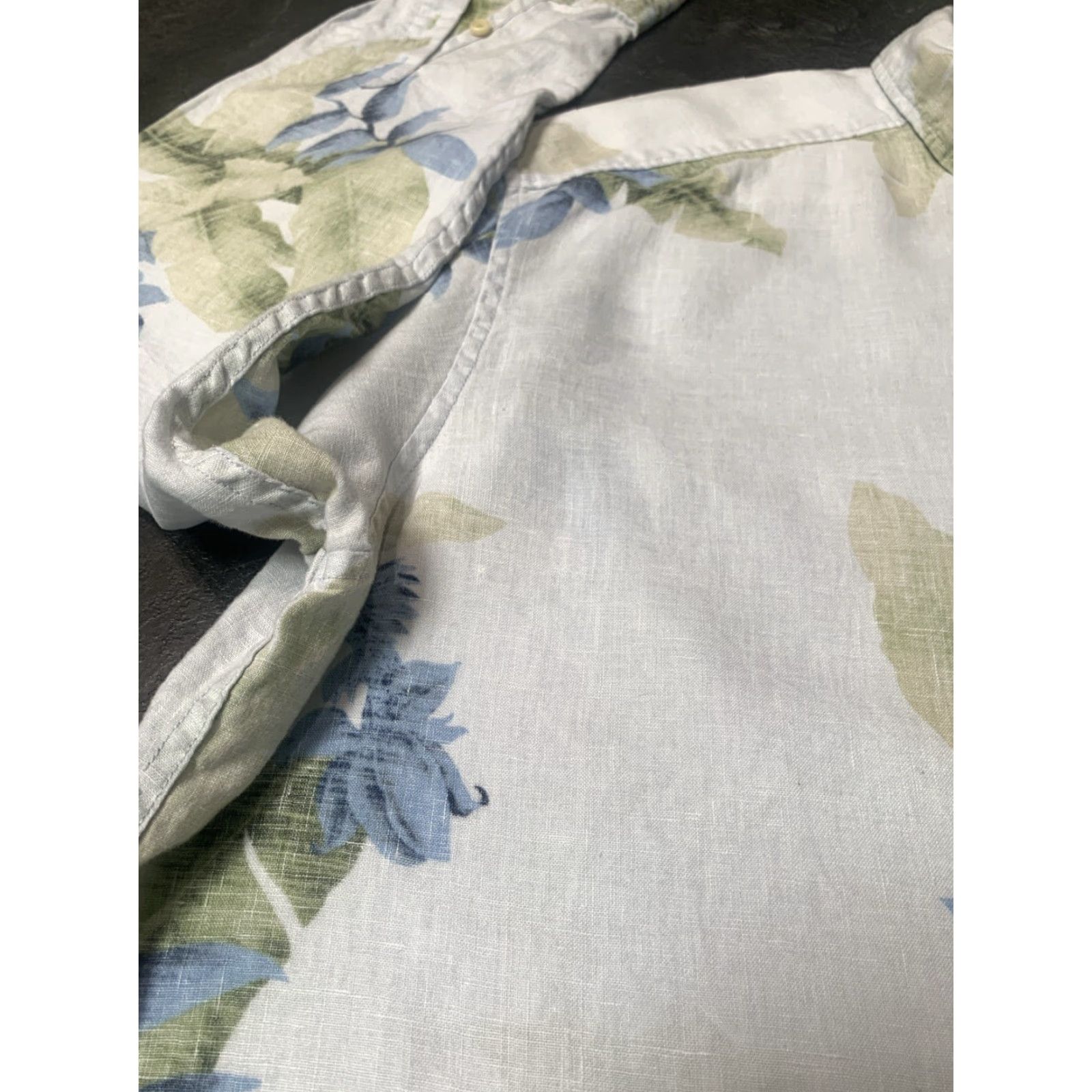 Tommy Bahama Tommy Bahama Shirt Mens XL White Linen Floral Button-Up Hawaiian Relaxed Size US XL / EU 56 / 4 - 5 Thumbnail