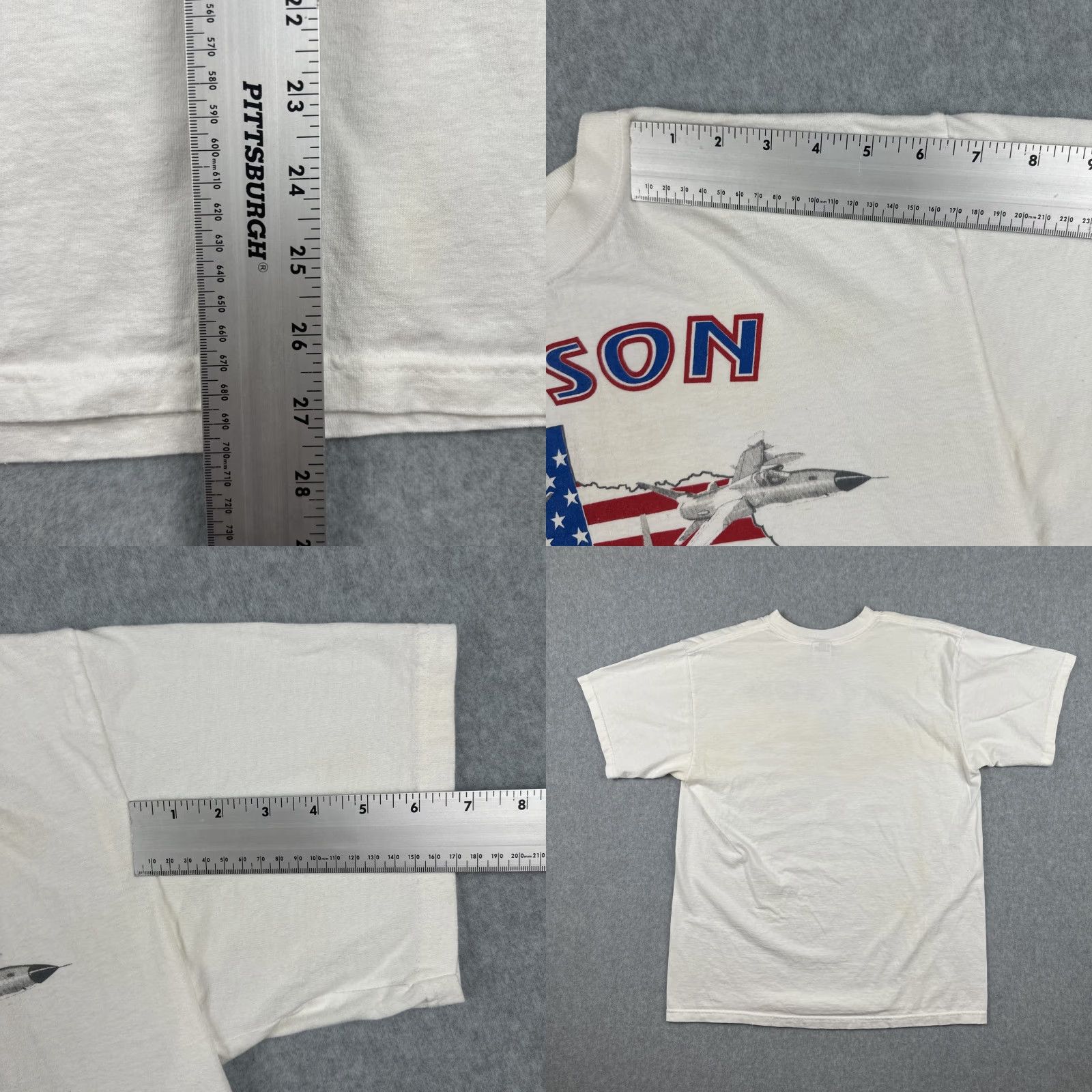 Anvil VINTAGE Anvil Mens Short Sleeve T Shirt White 90s Military Lackland AFB Texas USA Tee Shirts Mens Size US M / EU 48-50 / 2 - 9 Thumbnail