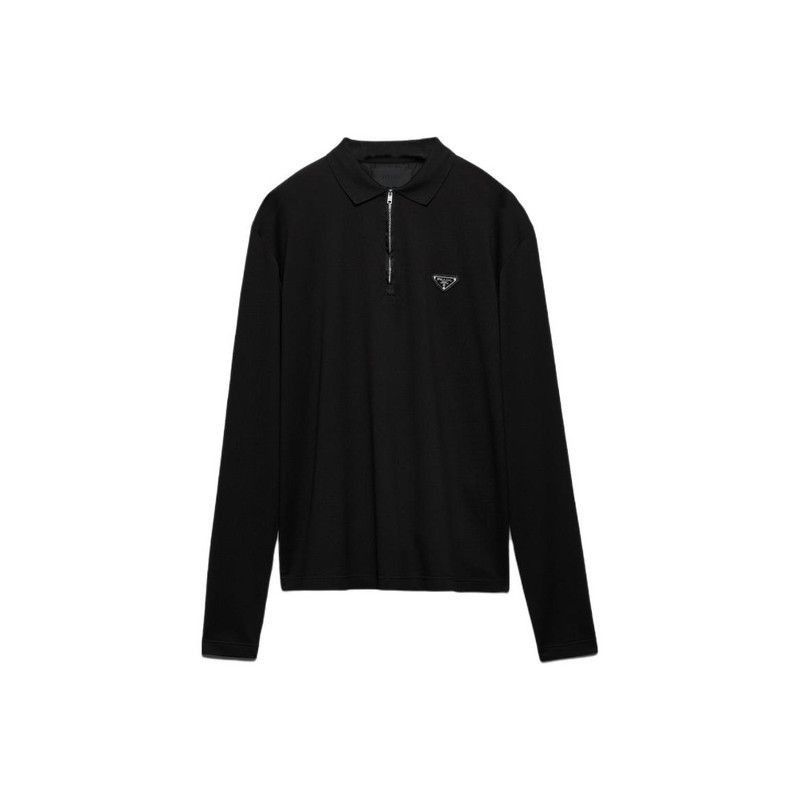 Prada Prada Logo Triangle Loose Long Sleeve Polo-2506 Size US XL / EU 56 / 4 - 2 Thumbnail