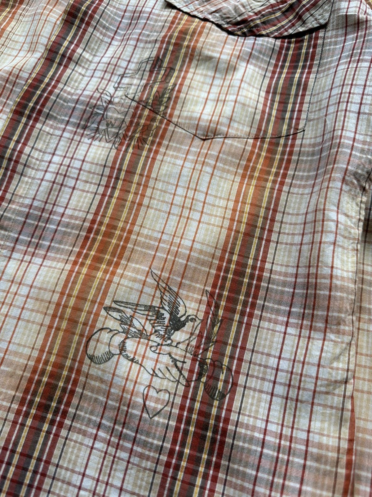 roarguns 2006SS - Roarguns “ Love & Peace “ shadow plaid shirt Size US M / EU 48-50 / 2 - 11 Thumbnail