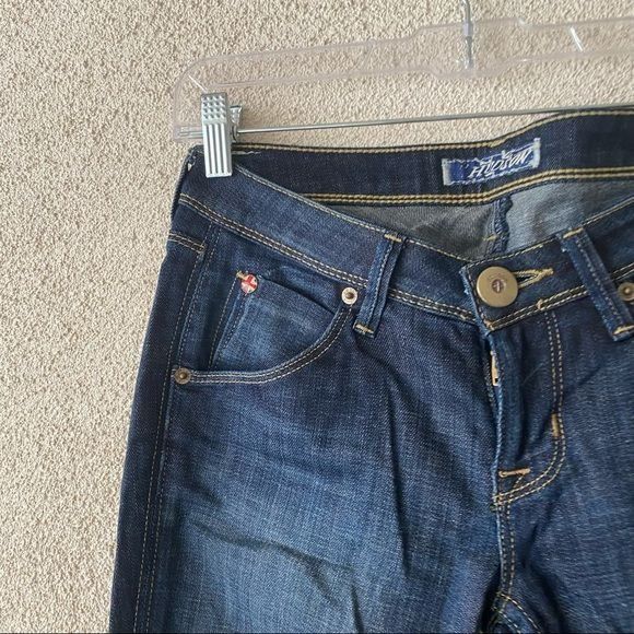 Hudson Hudson Womens Jeans Blue Straight Leg Dark Wash Solid Denim Size 25" / US 0 / IT 36 - 3 Thumbnail