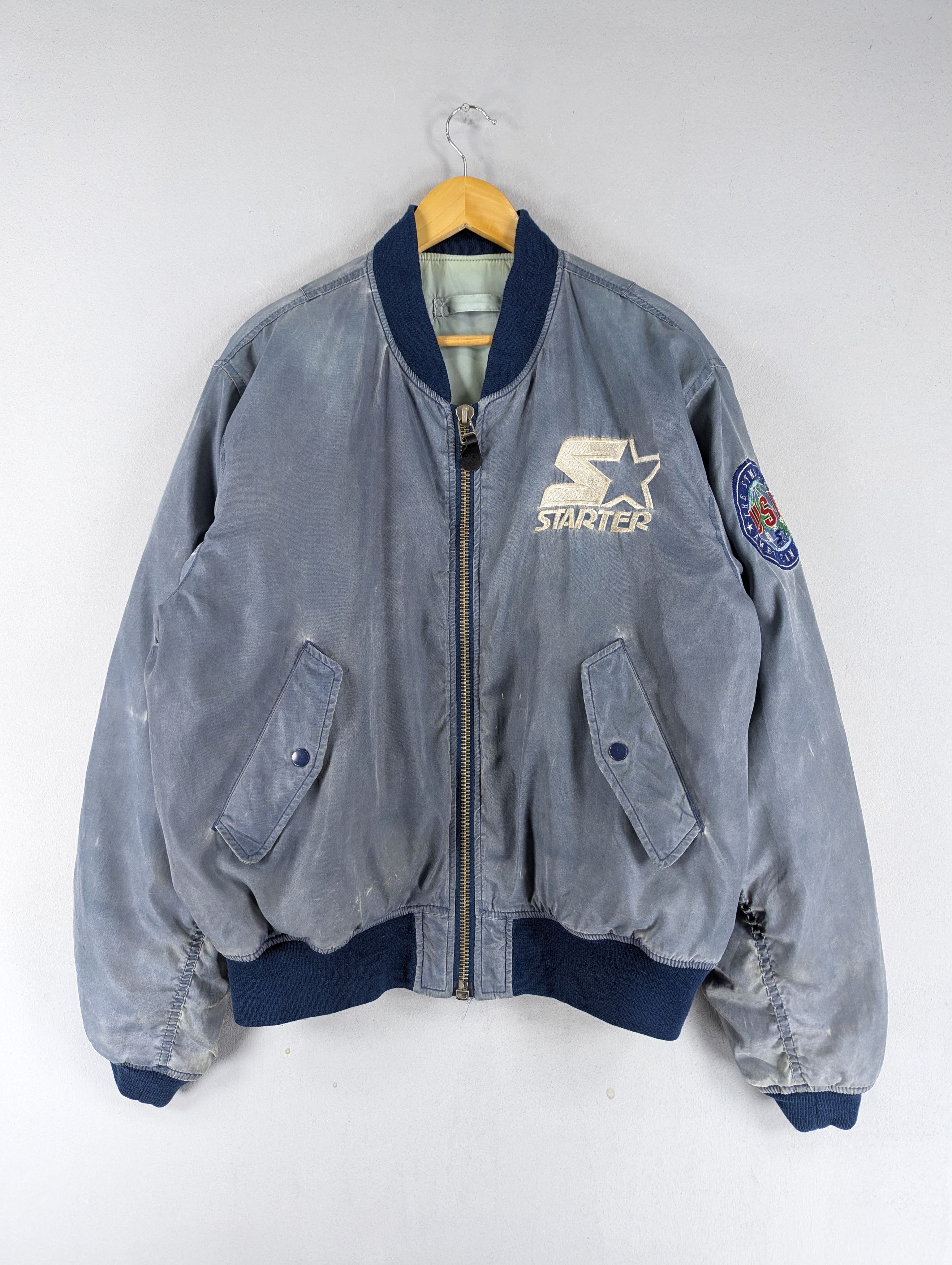 Starter Vintage 90s Starter USA American Sport Bomber Jacket Size US L / EU 52-54 / 3 - 1 Thumbnail