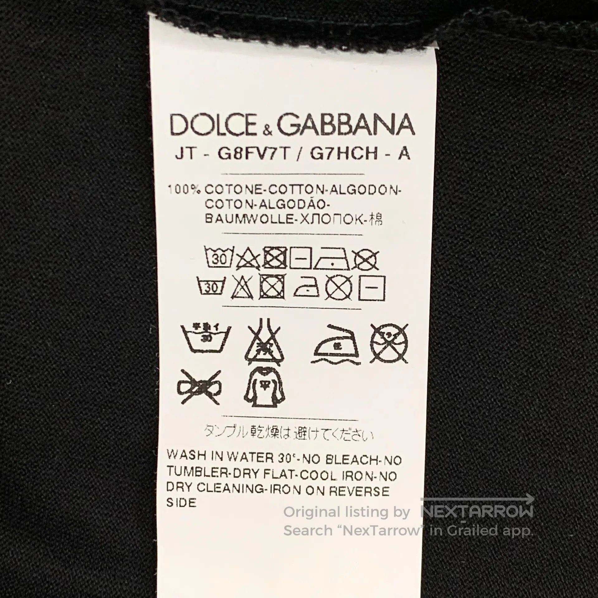 Dolce & Gabbana Dolce Gabbana Black Crown Embroidered Cotton Round Neck Si Size US XS / EU 42 / 0 - 6 Thumbnail