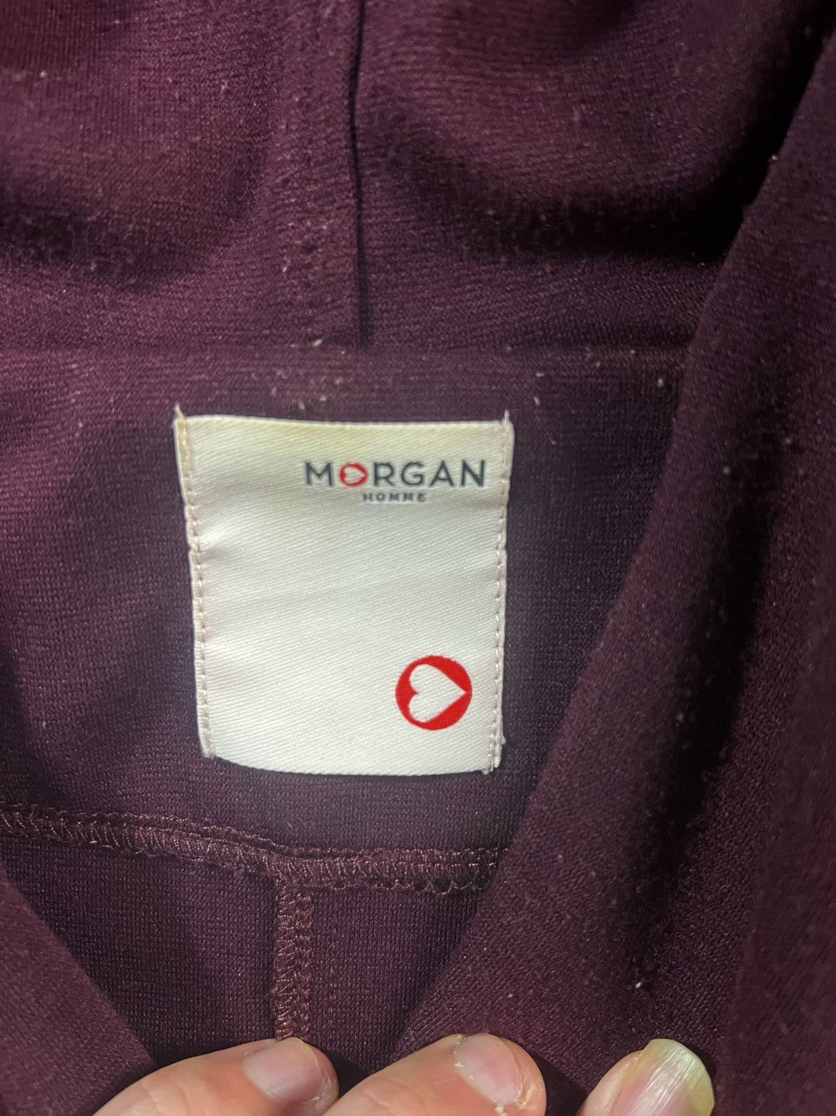Morgan Homme Morgan Maroon Asymmetrical Hoodie Morgan De Toi Rare Size US S / EU 44-46 / 1 - 3 Thumbnail
