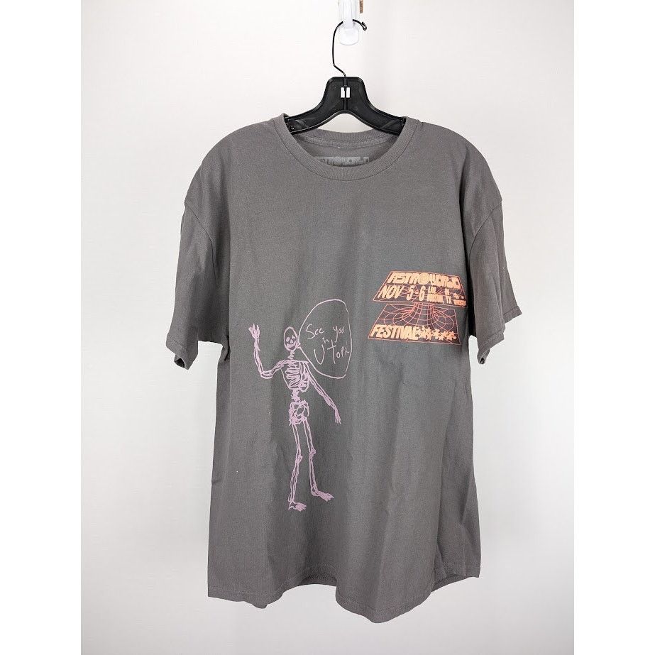 Travis Scott o1rshd1 Astrofest Open Your Eyes Tee Shirt in Grey Size US L / EU 52-54 / 3 - 2 Thumbnail