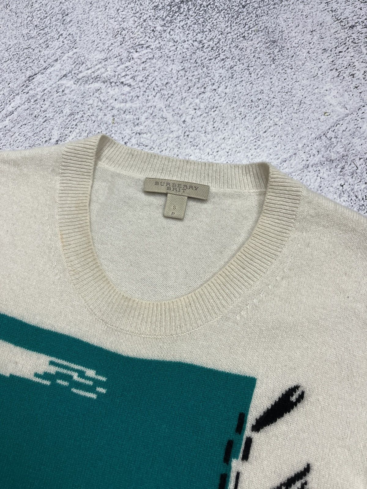 Burberry Burberry Brit Cashmere Big Logo Graphic Women's Sweater Size S / US 4 / IT 40 - 9 Thumbnail