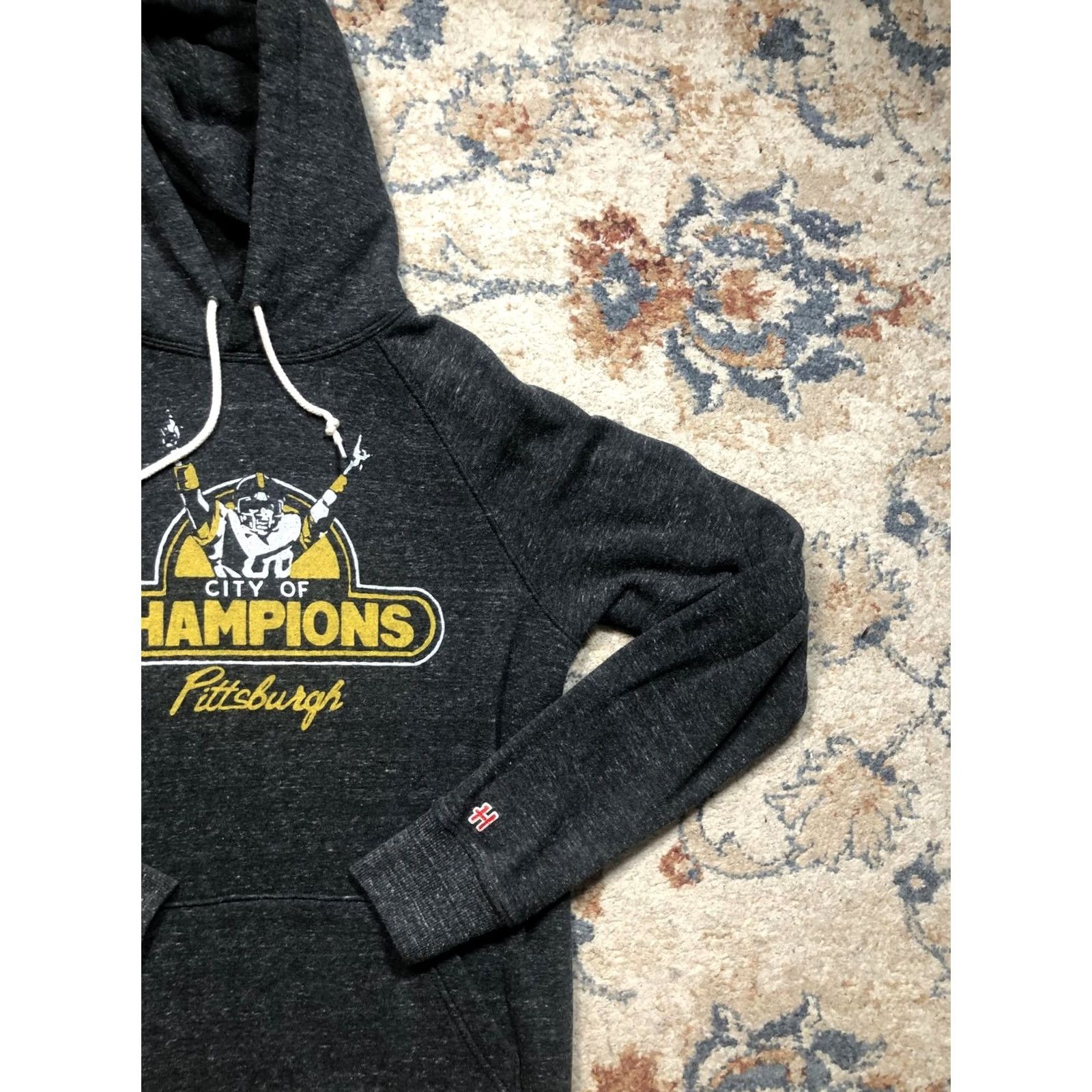 Champion Homage Pittsburgh Hoodie Mens Medium Pullover Gray Graphic Print City of Champions Football USA Size US M / EU 48-50 / 2 - 4 Thumbnail