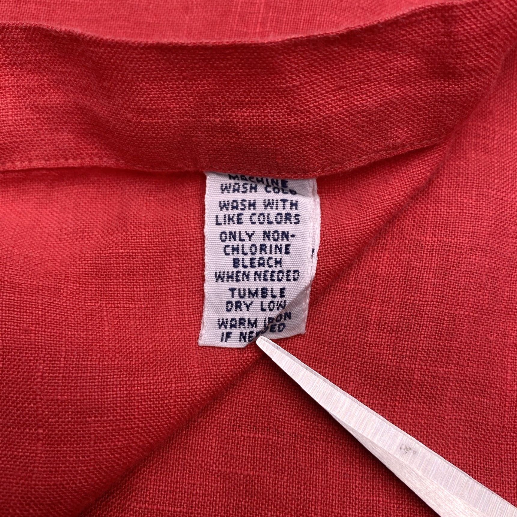 Polo Ralph Lauren VINTAGE Polo Ralph Lauren Shirt Adult XL Red Linen Button-Up Long Sleeve Casual Workwear 1960s 90s Mens Size US XL / EU 56 / 4 - 7 Thumbnail