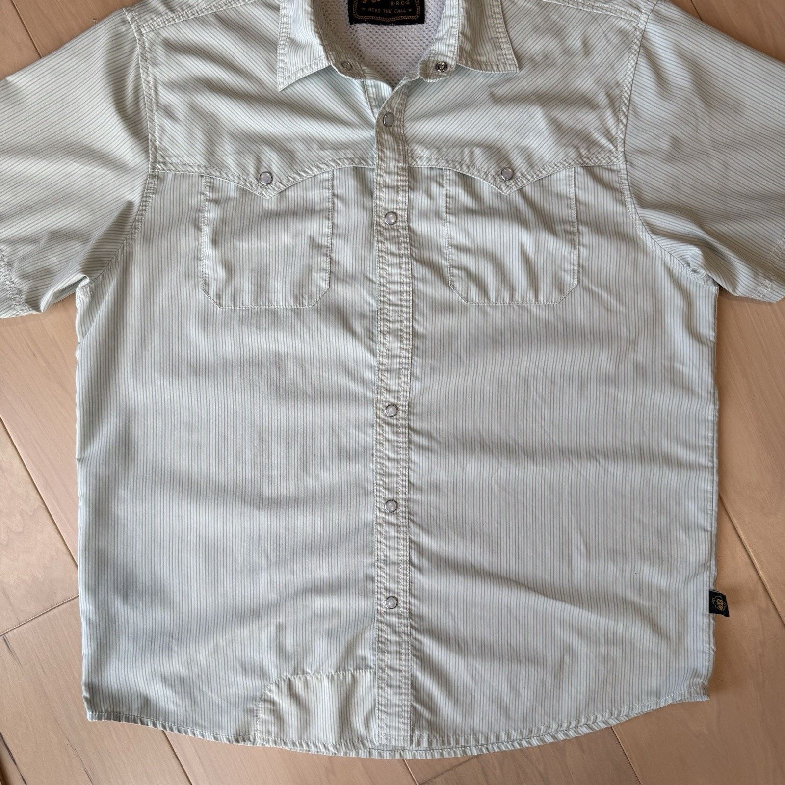 Howler Brothers Howler Brothers Pearl Snap Shirt L White Striped Short Size US M / EU 48-50 / 2 - 5 Thumbnail