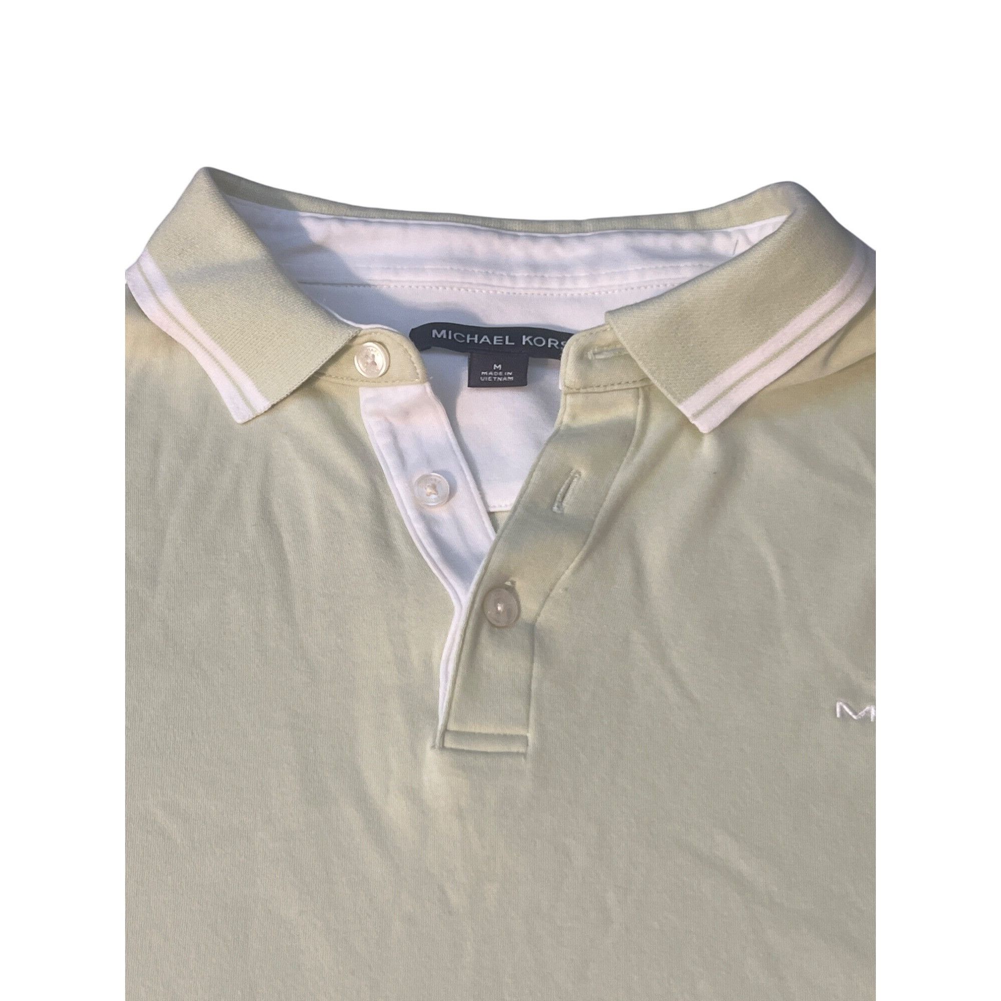Michael Kors Michael Kors Light Green Polo Shirt Embroidered MK Logo Shor Size US M / EU 48-50 / 2 - 3 Thumbnail