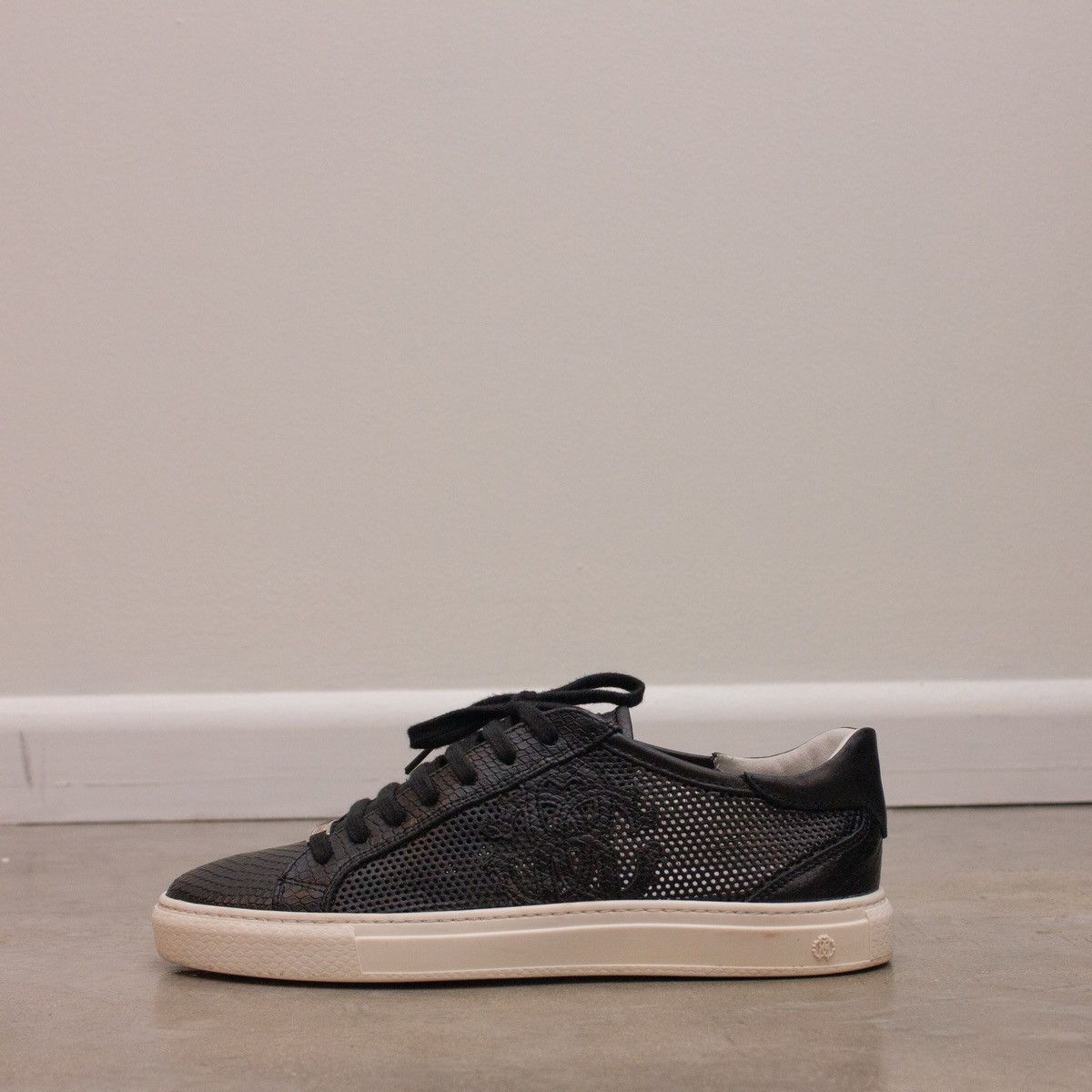 Roberto Cavalli 495$MRP ROBERTO CAVALLI Snake-Print Leather Sneakers Mens Size US 8 / EU 41 - 2 Thumbnail